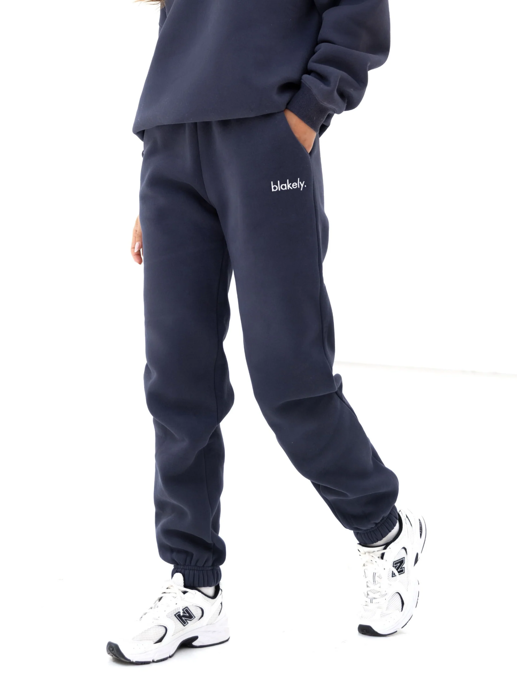 Blakely Logo Sweatpants - True Navy - E-Cigarette Wholesale