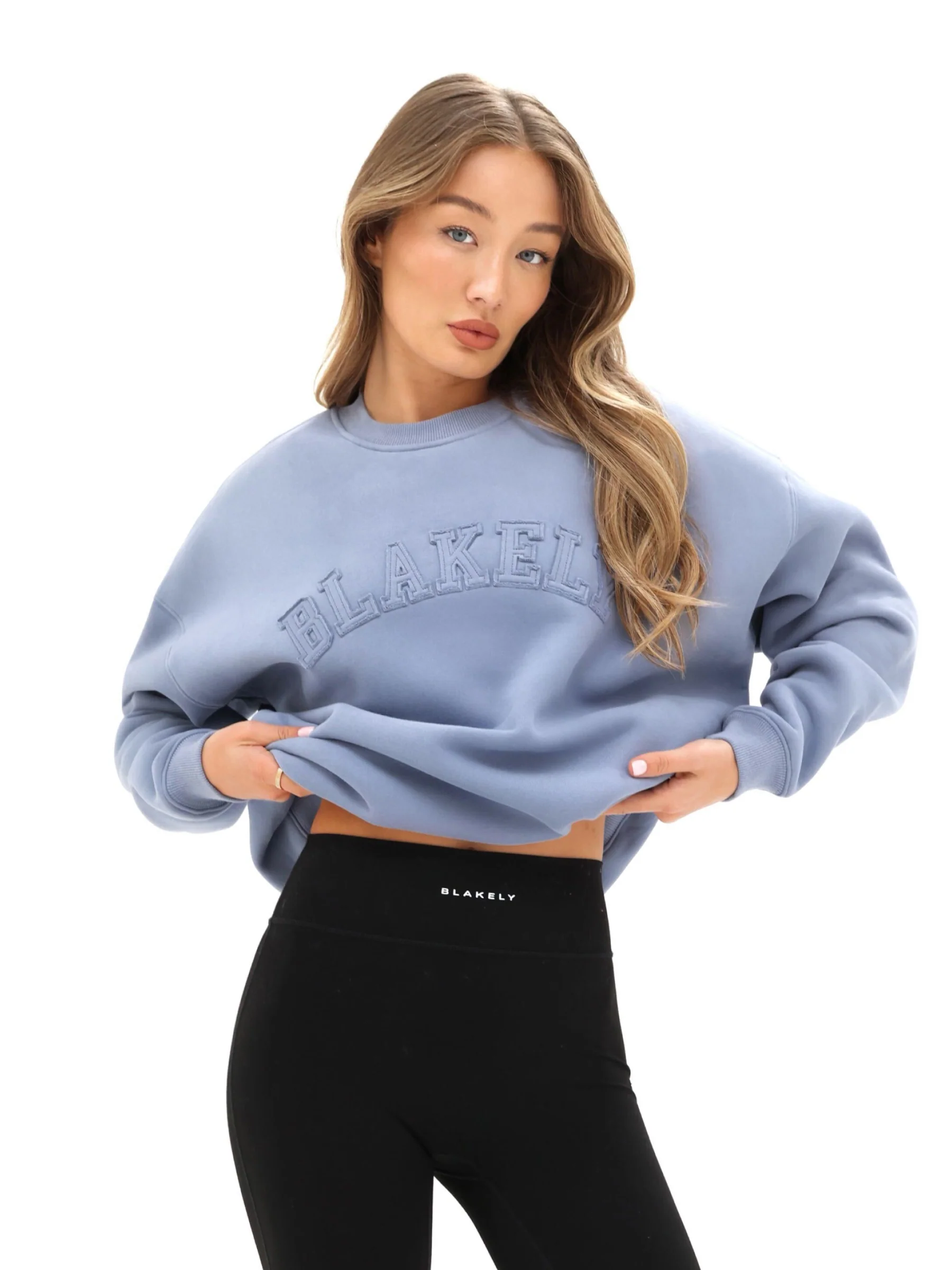 Tonal Varsity Oversized Jumper - Granite Blue - E-Cigarette Wholesale
