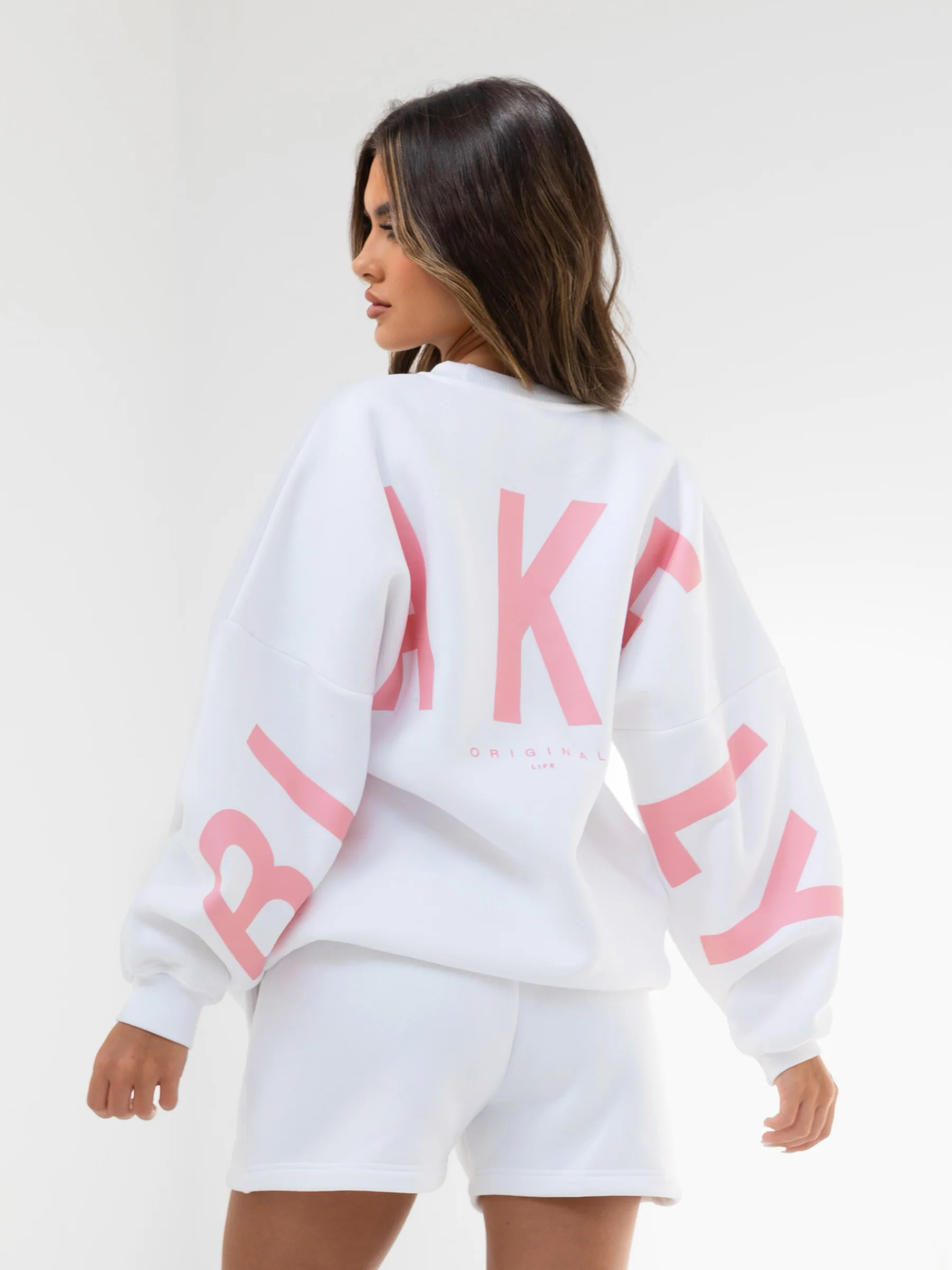 Isabel Oversized Jumper - White & Pink - E-Cigarette Wholesale