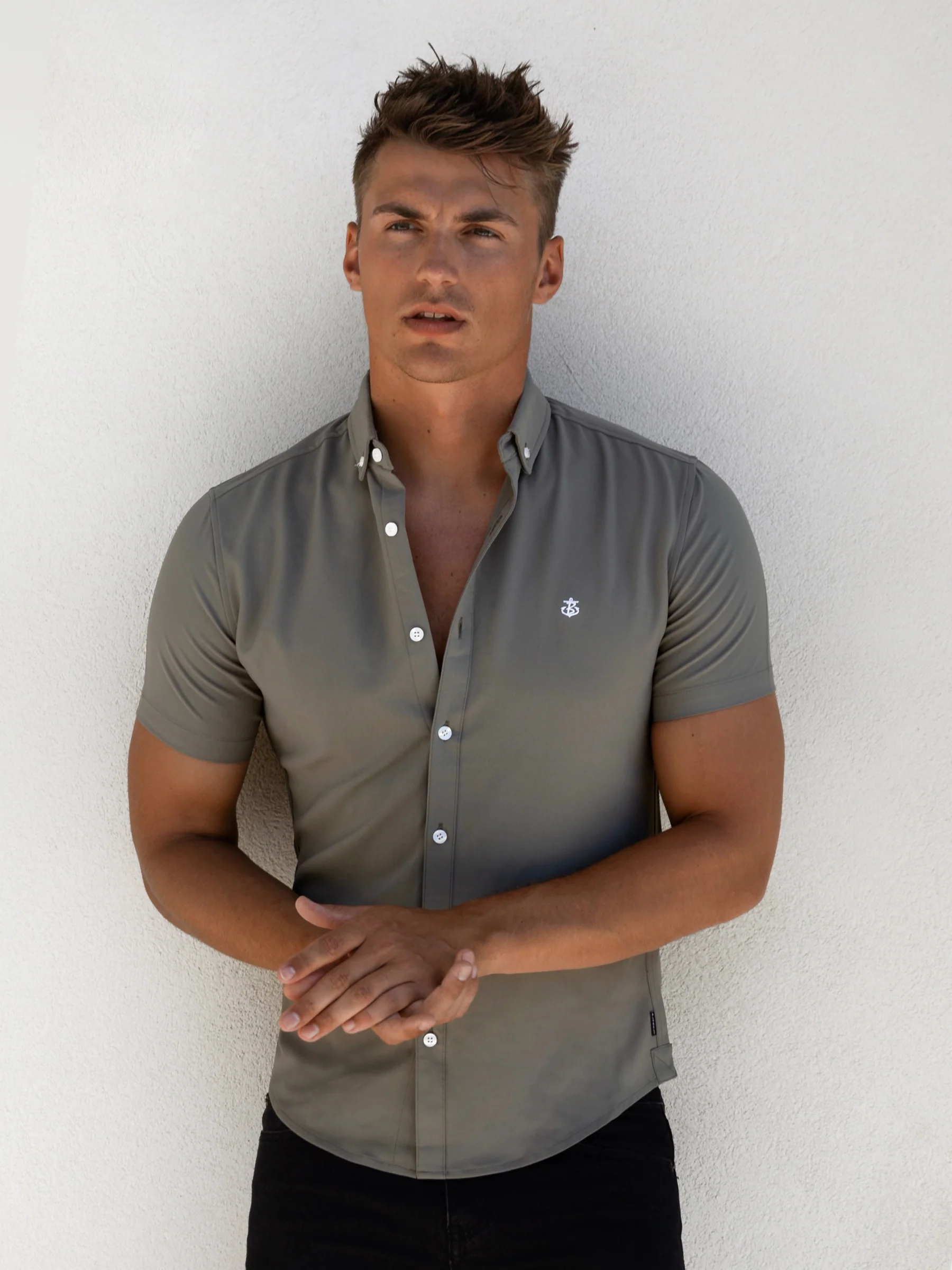 Merrick Short Sleeve Shirt - Khaki Green - E-Cigarette Wholesale