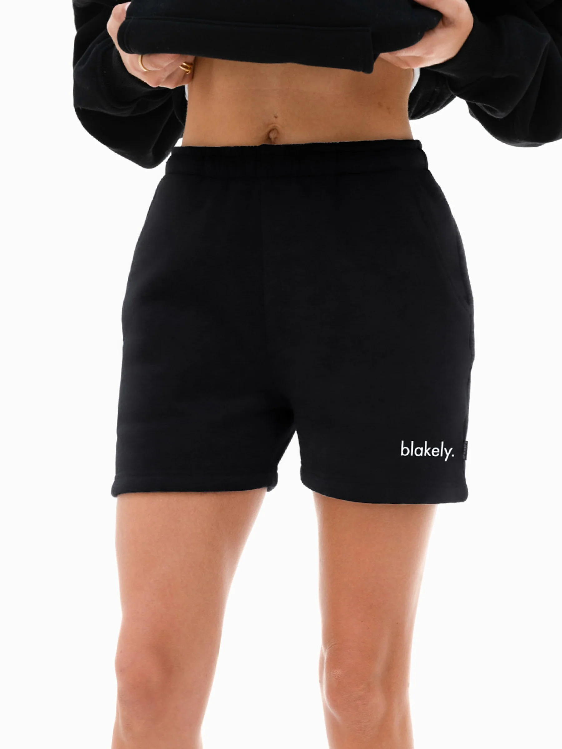 Blakely Logo Jogger Shorts - Black - E-Cigarette Wholesale