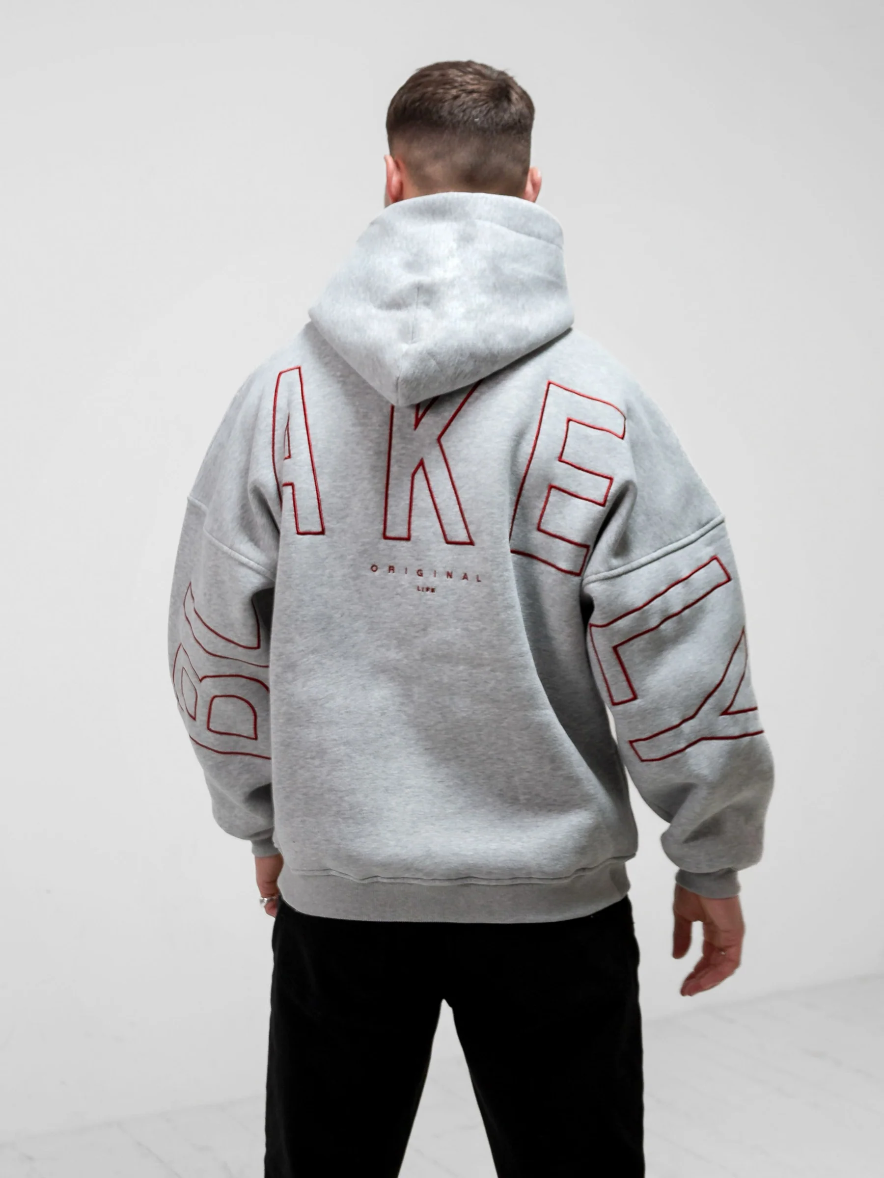 Embroidered Idris Oversized Hoodie - Red - E-Cigarette Wholesale