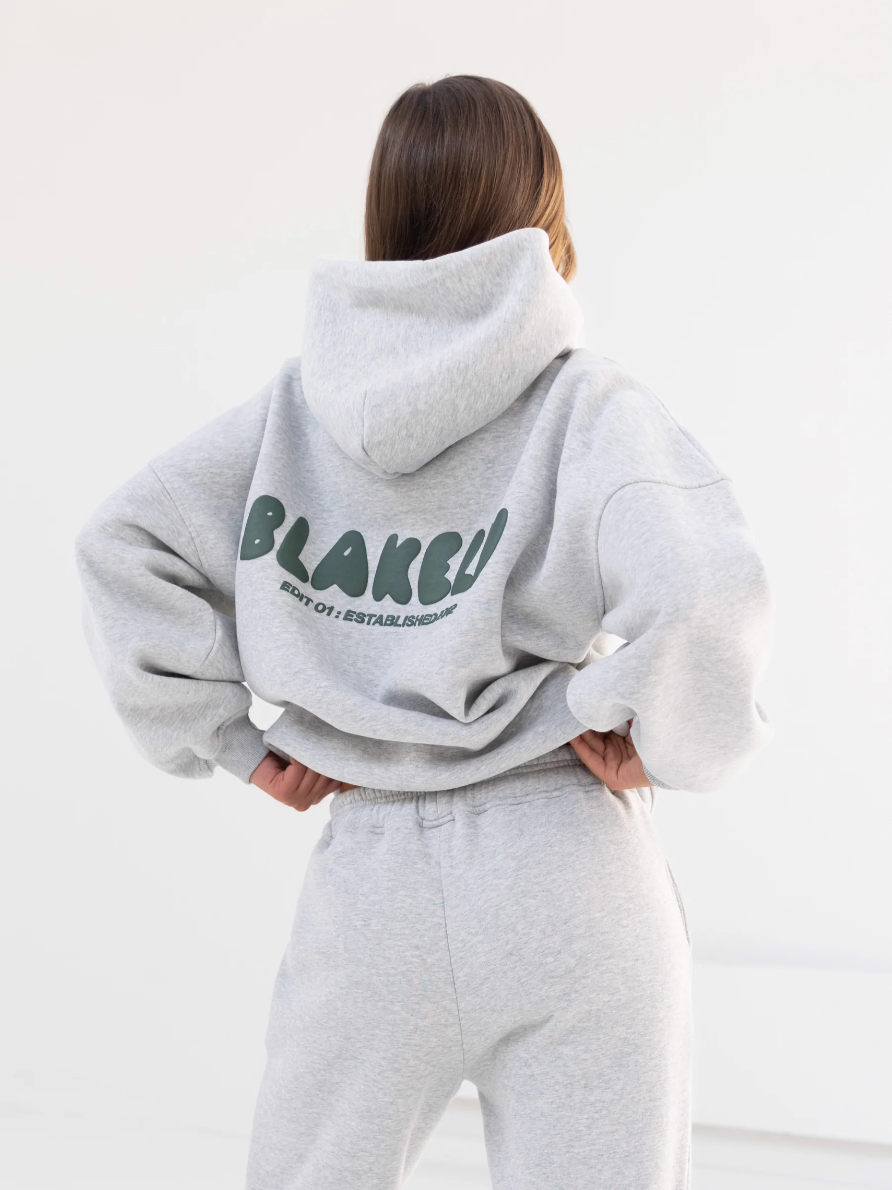 Cloud Print Oversized Hoodie - Marl Grey - E-Cigarette Wholesale