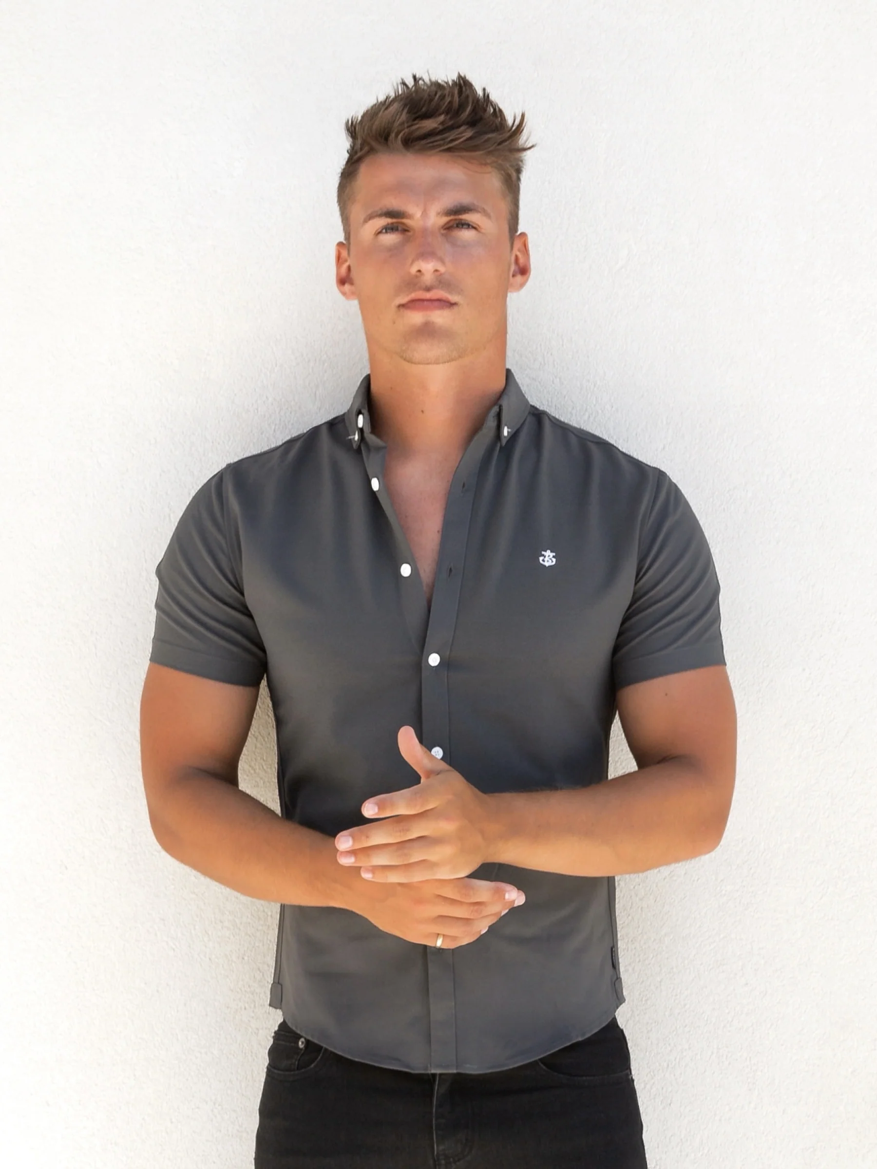 Otto Short Sleeve Shirt - Charcoal - E-Cigarette Wholesale