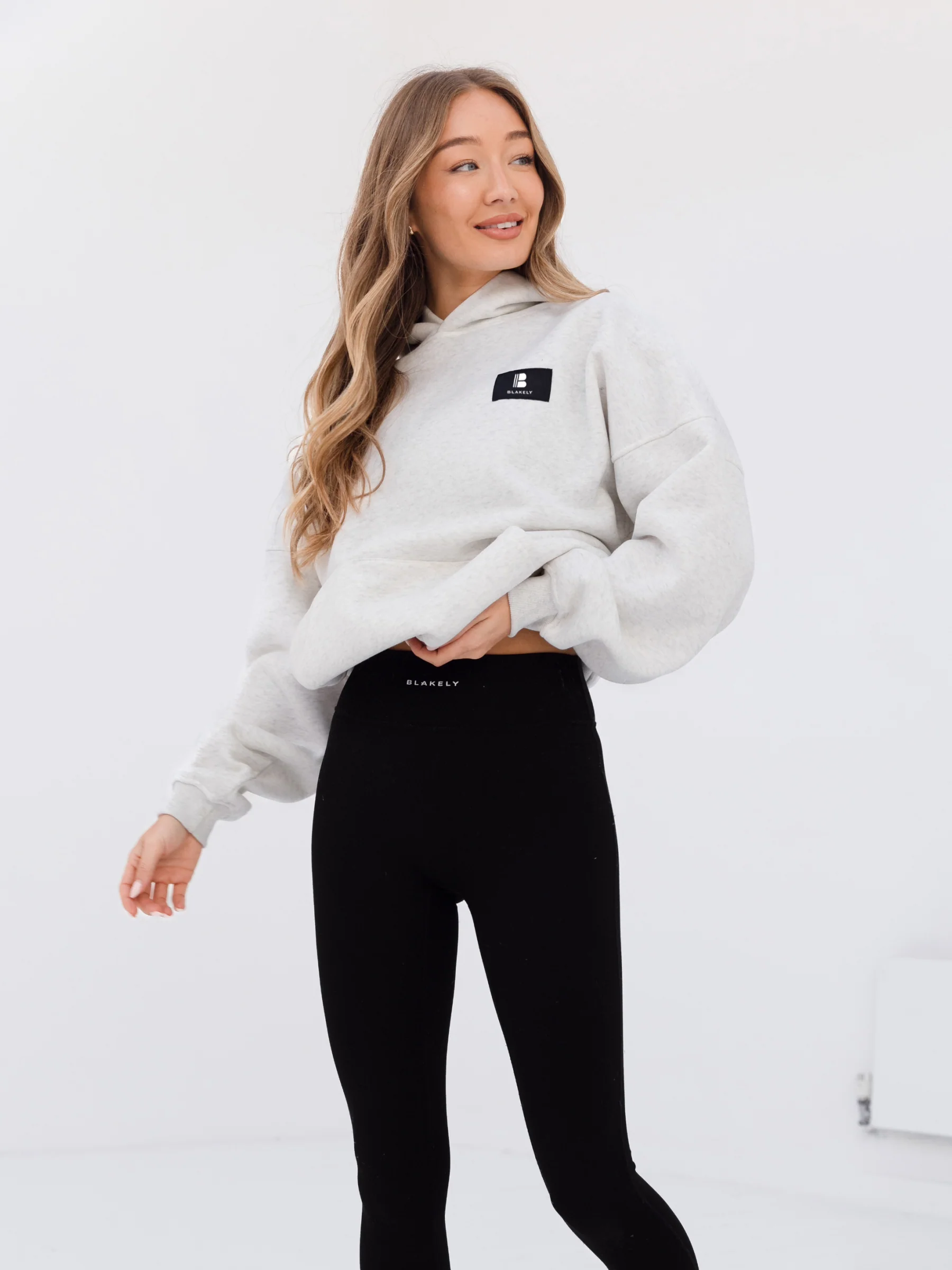 Apex Label Oversized Hoodie - Marl White - E-Cigarette Wholesale