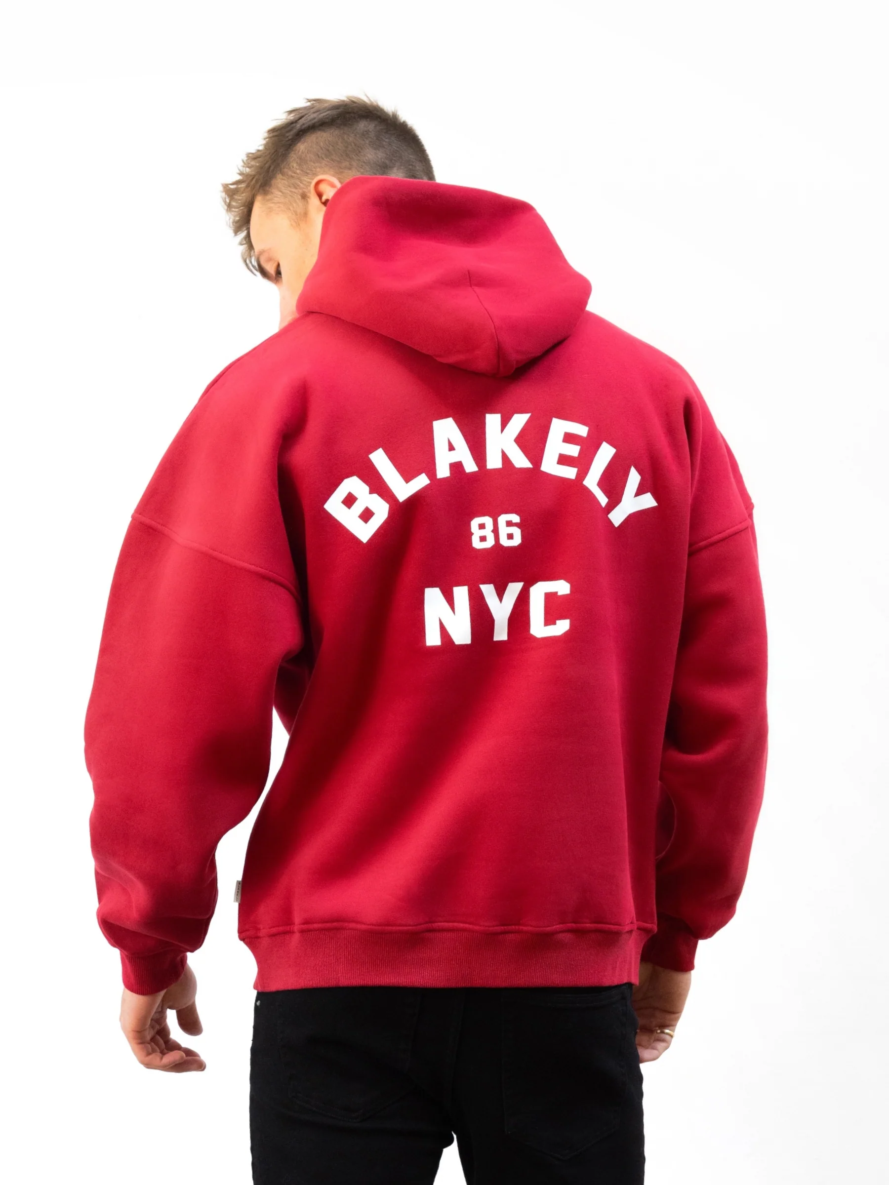 NYC Relaxed Hoodie - Red - E-Cigarette Wholesale