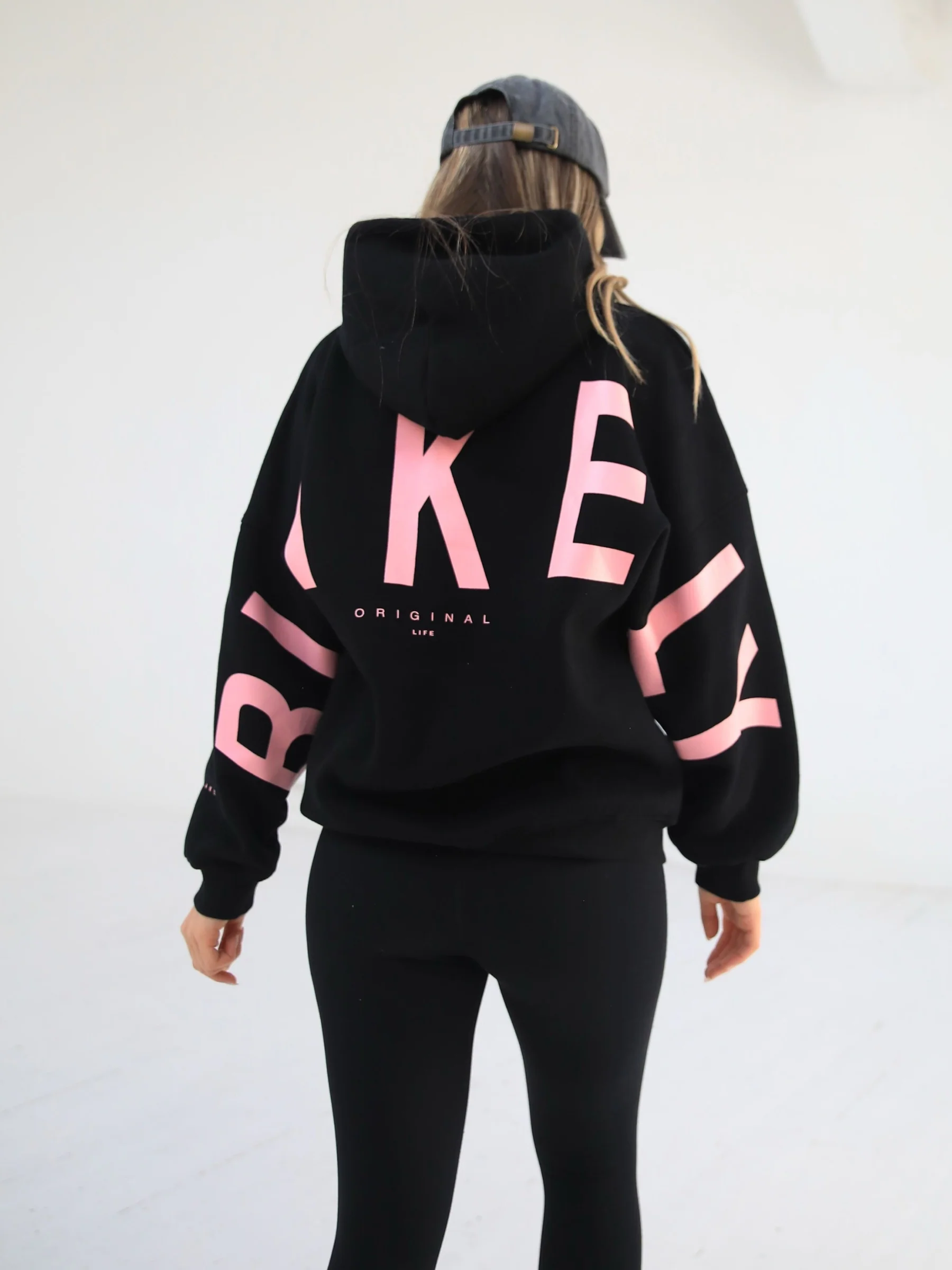 Members Isabel Oversized Hoodie - Black & Pink - E-Cigarette Wholesale