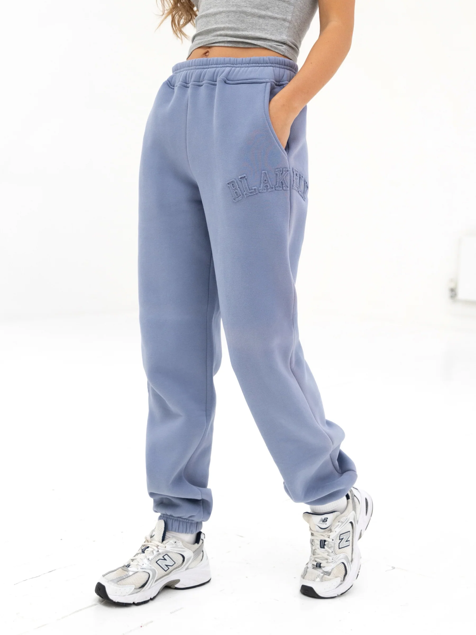 Tonal Varsity Sweatpants - Granite Blue - E-Cigarette Wholesale