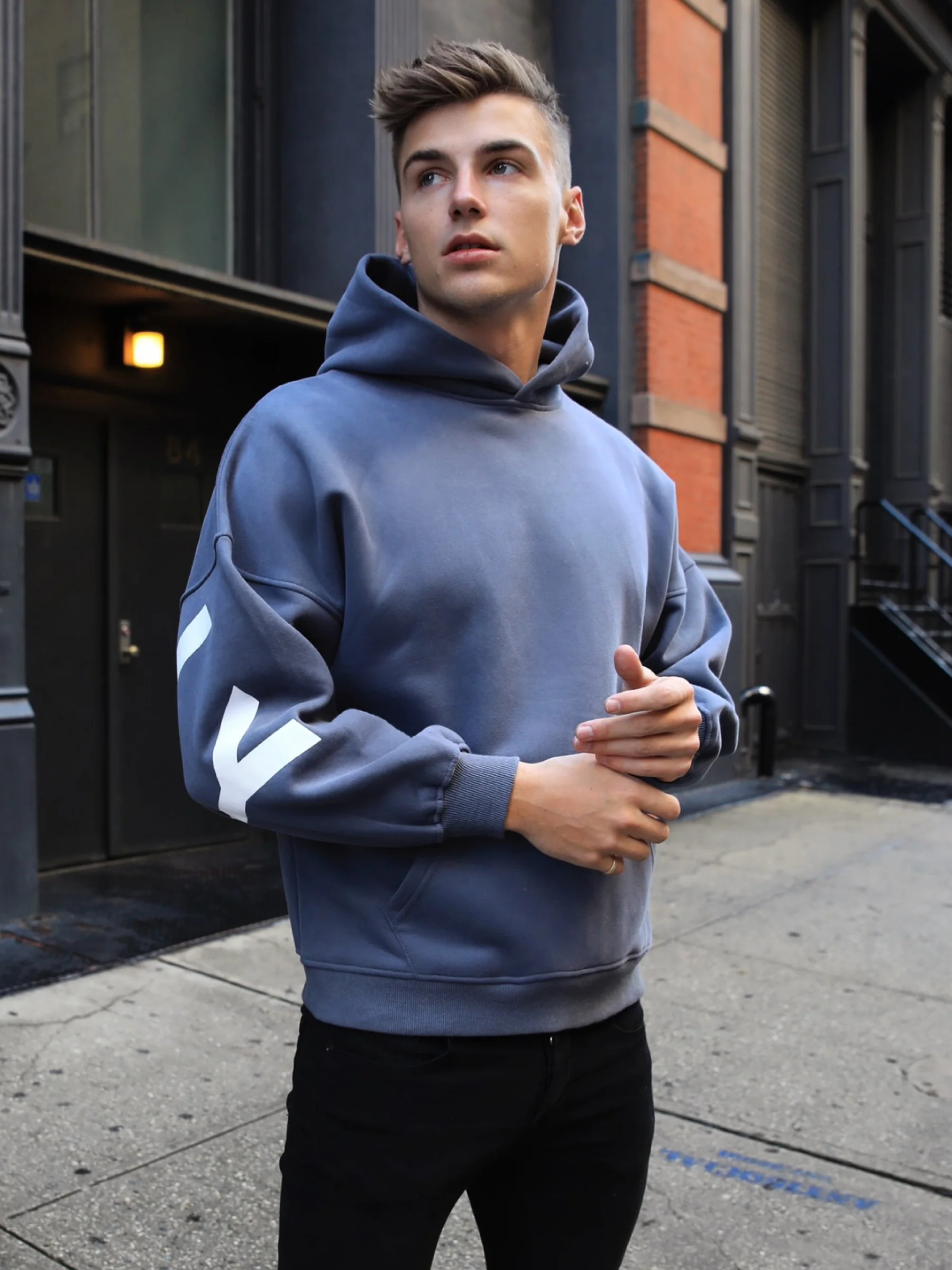 Idris Oversized Hoodie - Blue - E-Cigarette Wholesale