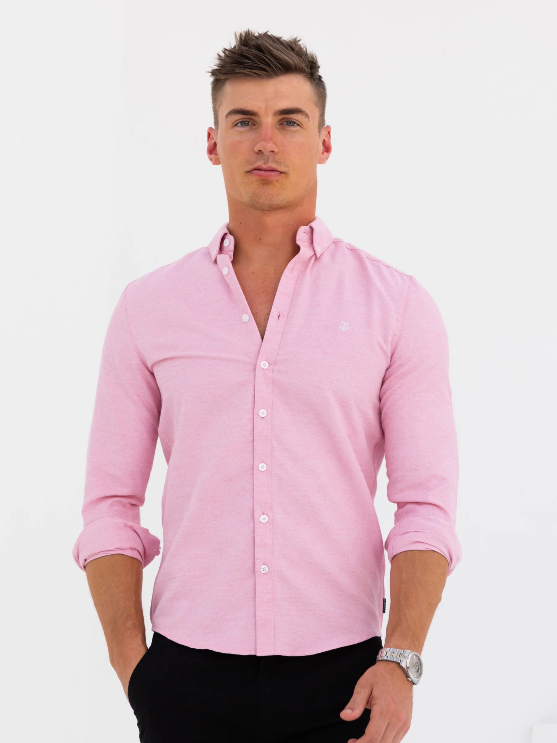 Dallas Long Sleeve Shirt - Pink - E-Cigarette Wholesale