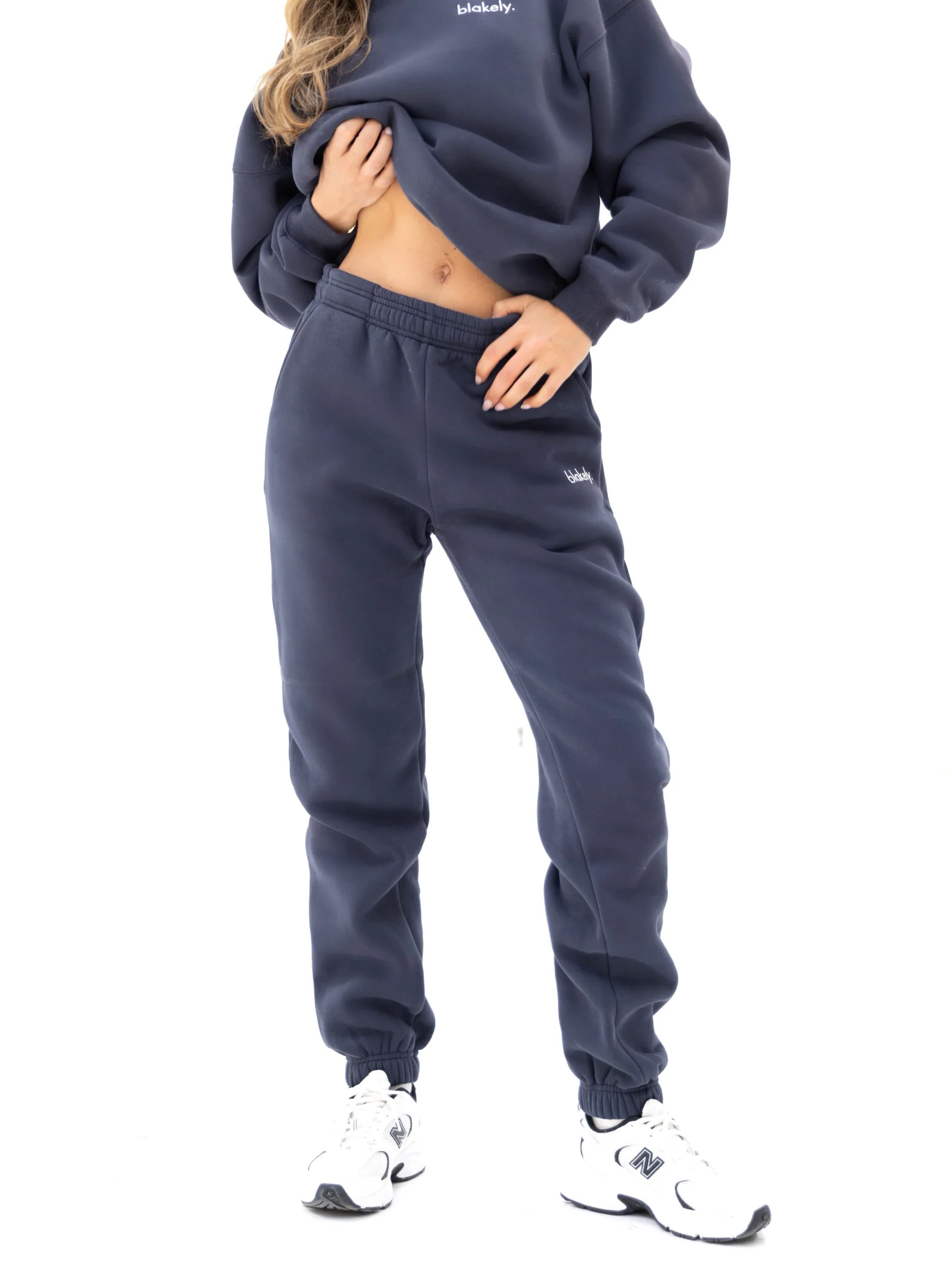 Blakely Logo Sweatpants - True Navy - E-Cigarette Wholesale