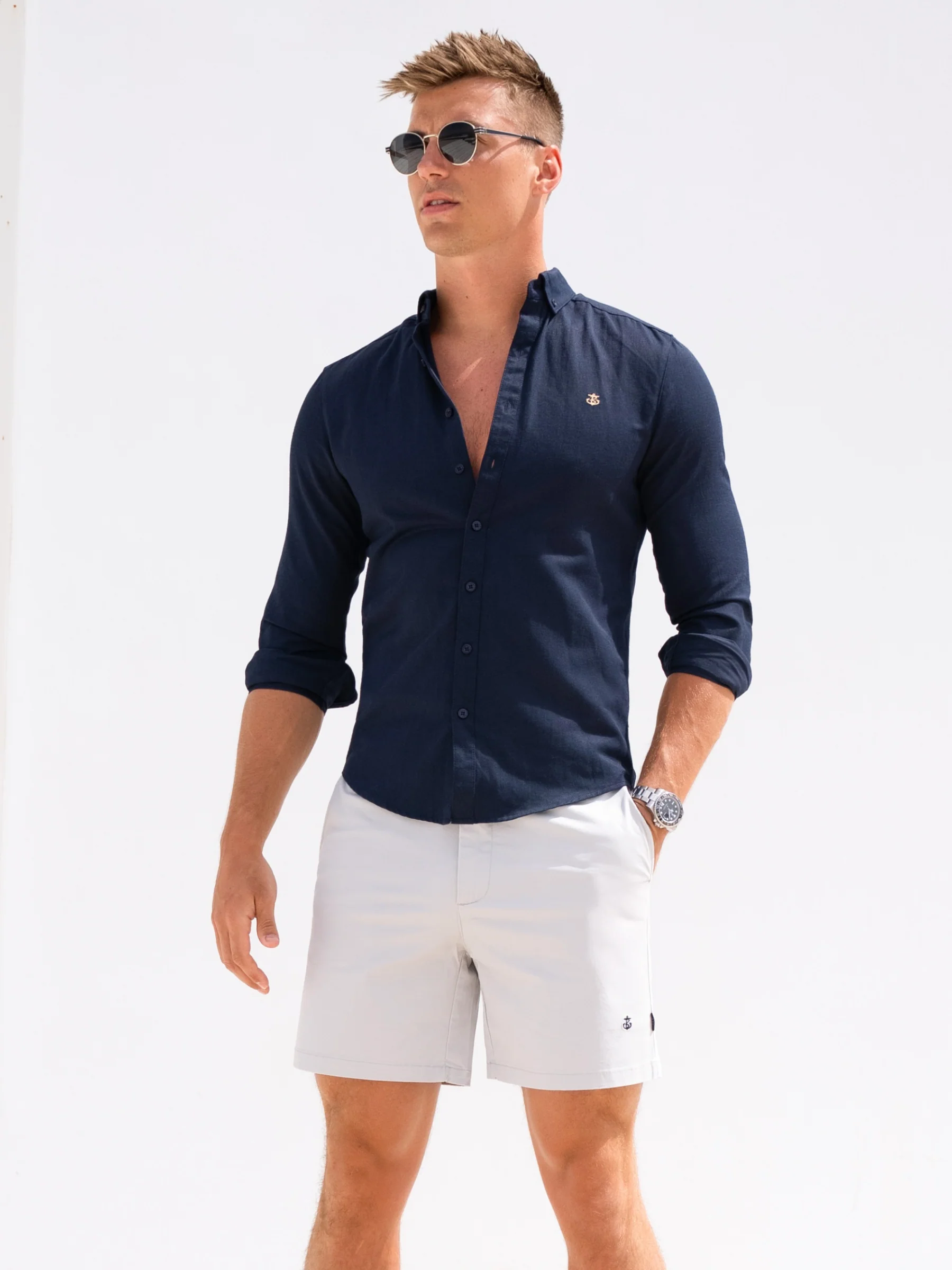 Stretch Chino Shorts - Light Grey - E-Cigarette Wholesale