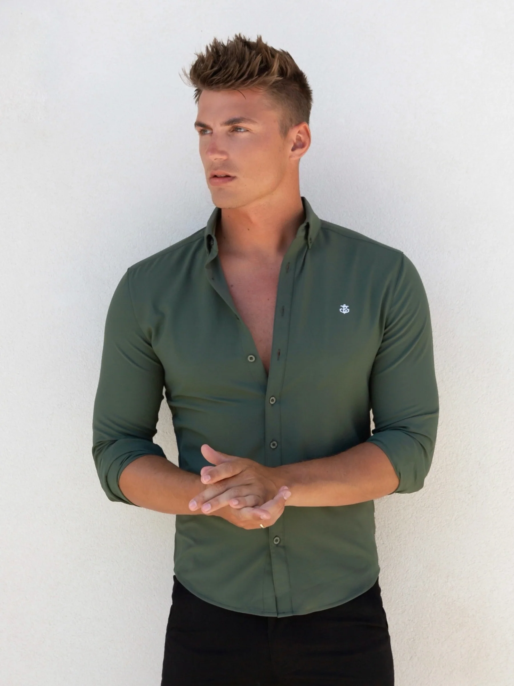 Ronan Long Sleeve Shirt - Green - E-Cigarette Wholesale