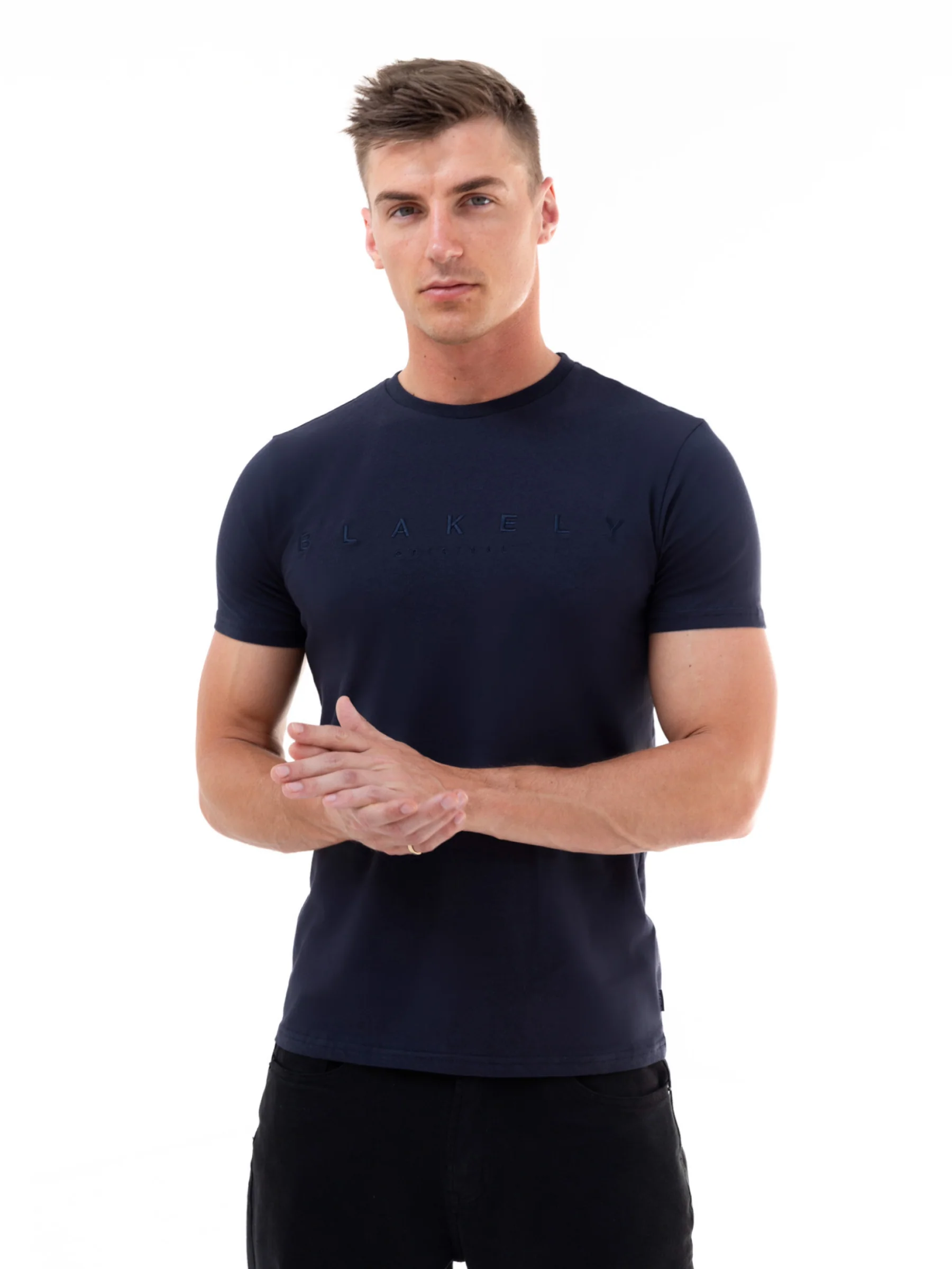Tonal Stockbridge T-Shirt - Navy - E-Cigarette Wholesale