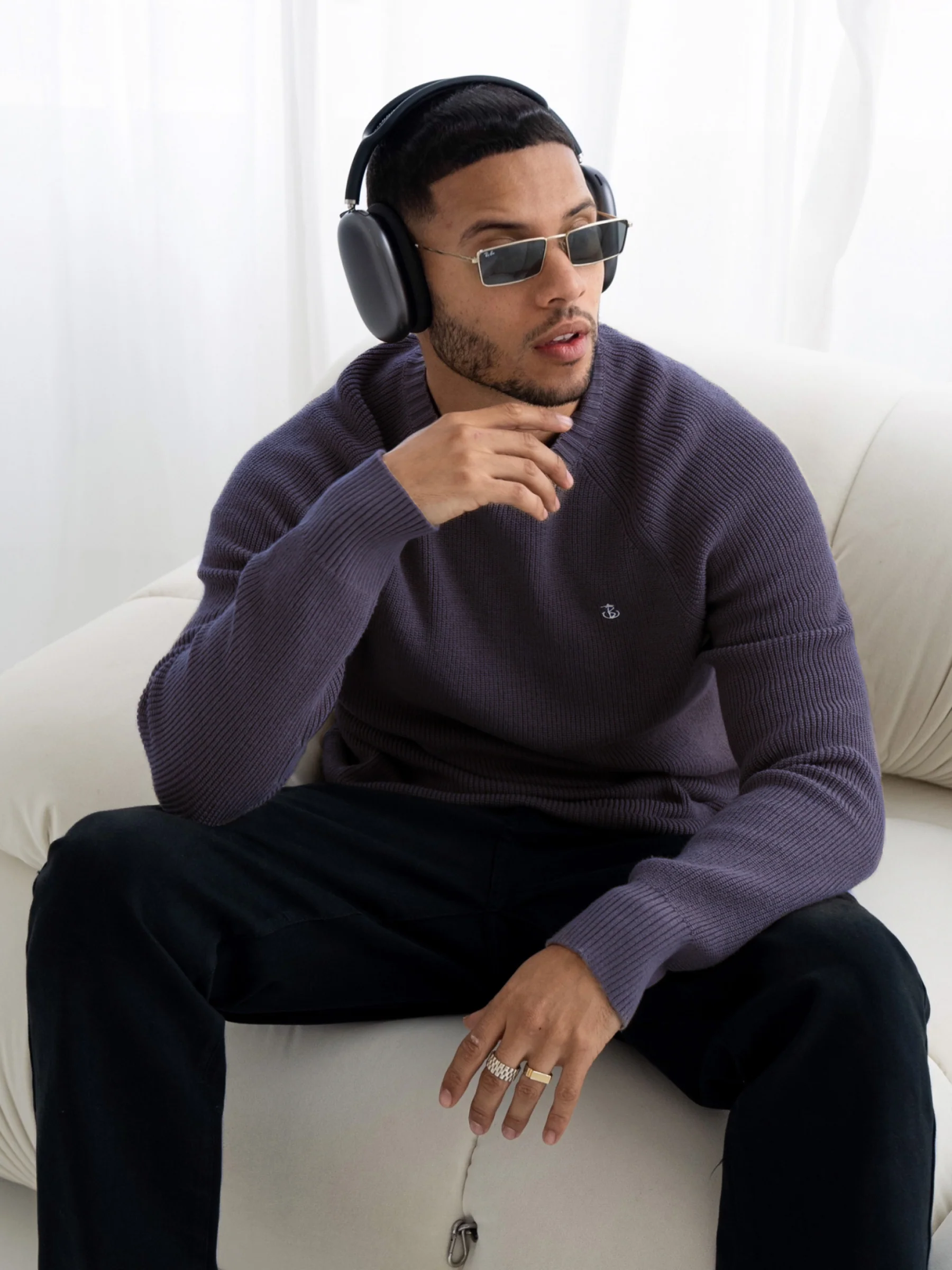 Olton Knit Jumper - Purple - E-Cigarette Wholesale