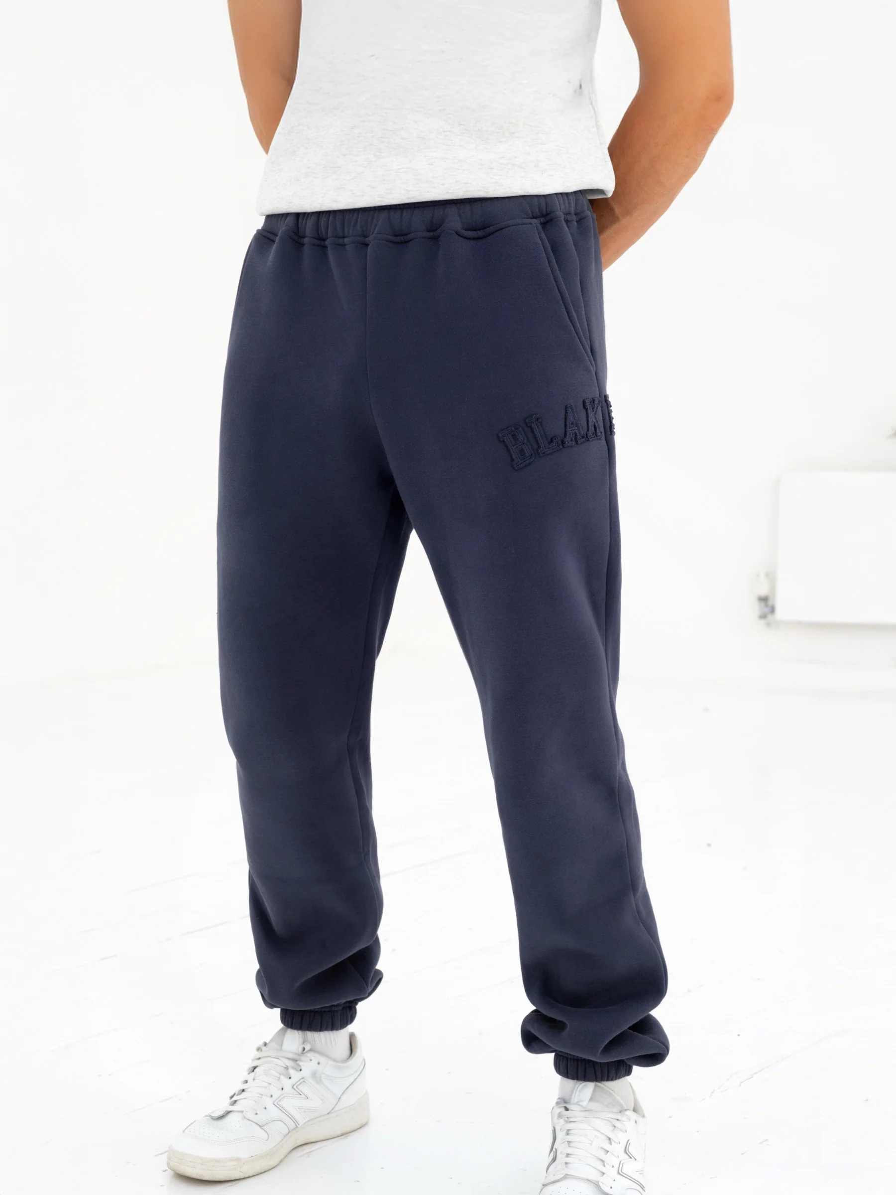 Tonal Varsity Relaxed Sweatpants - True Navy - E-Cigarette Wholesale
