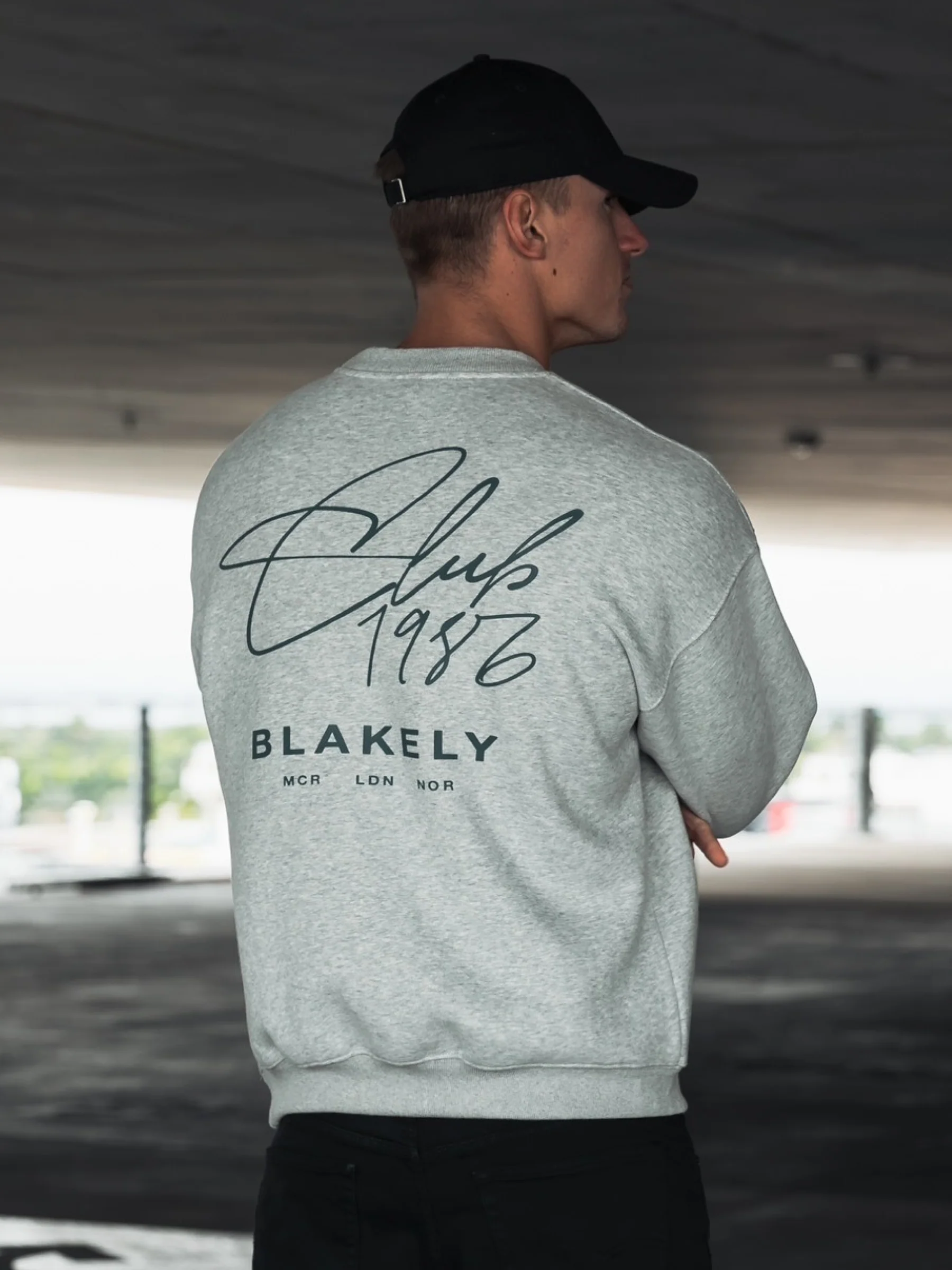 Club Relaxed Jumper - Marl Grey & Teal - E-Cigarette Wholesale