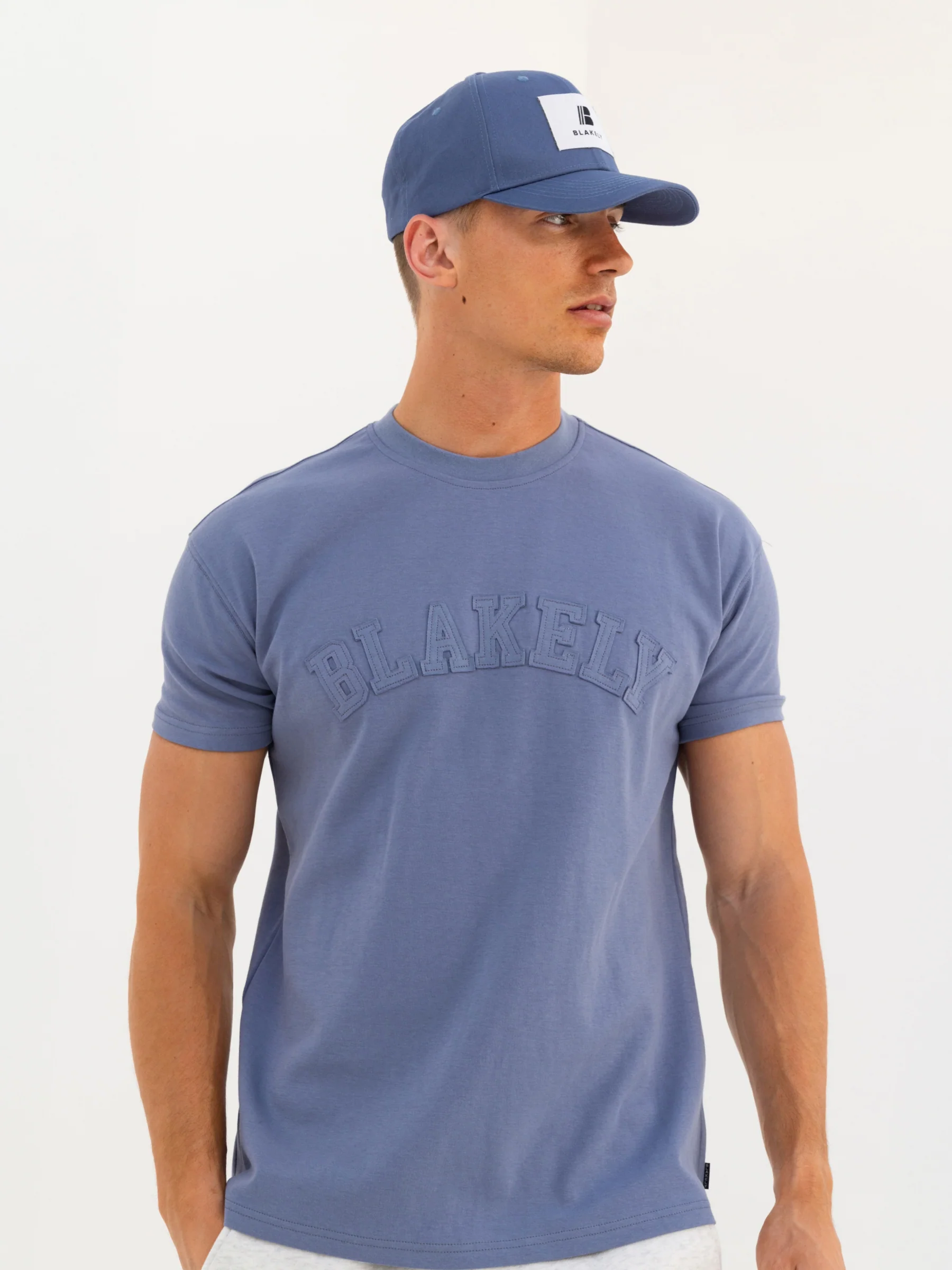 Tonal Varsity Relaxed T-Shirt - Granite Blue - E-Cigarette Wholesale