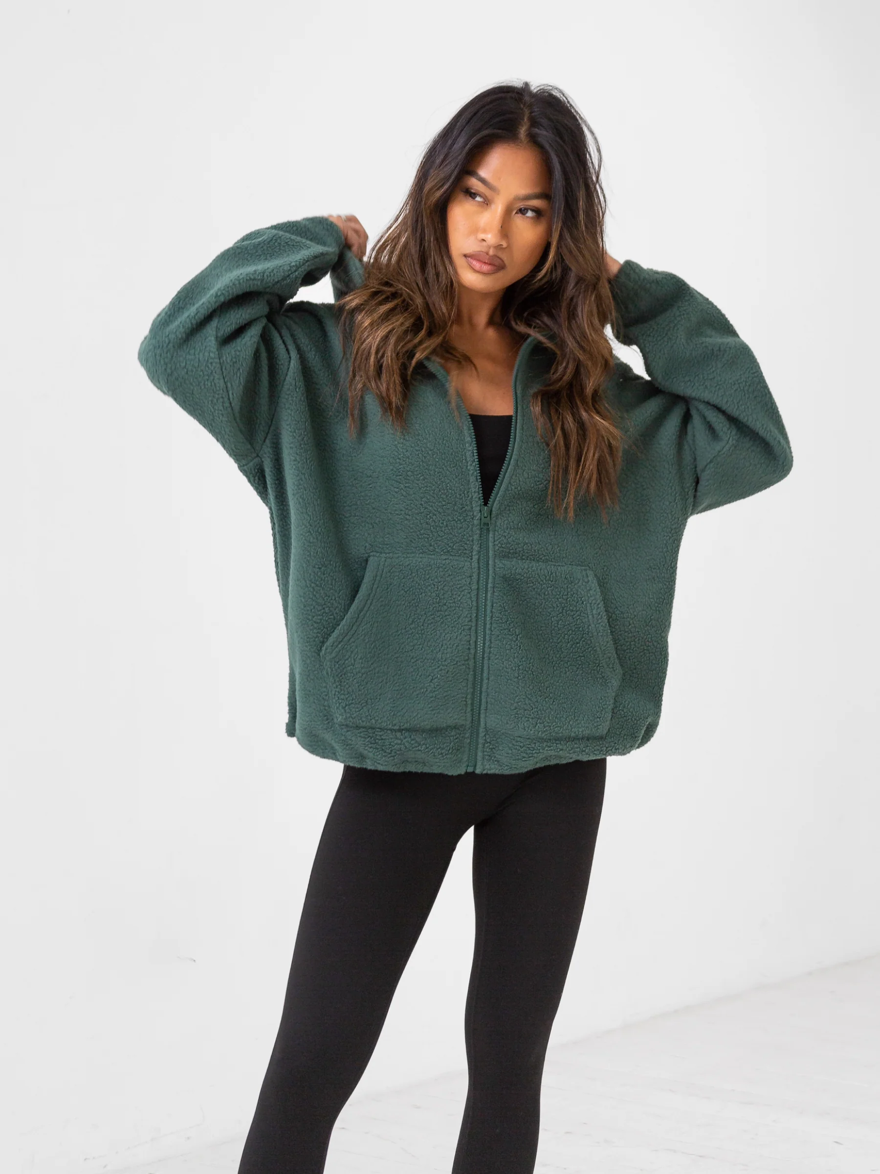 Borg Full Zip Hoodie - Green - E-Cigarette Wholesale