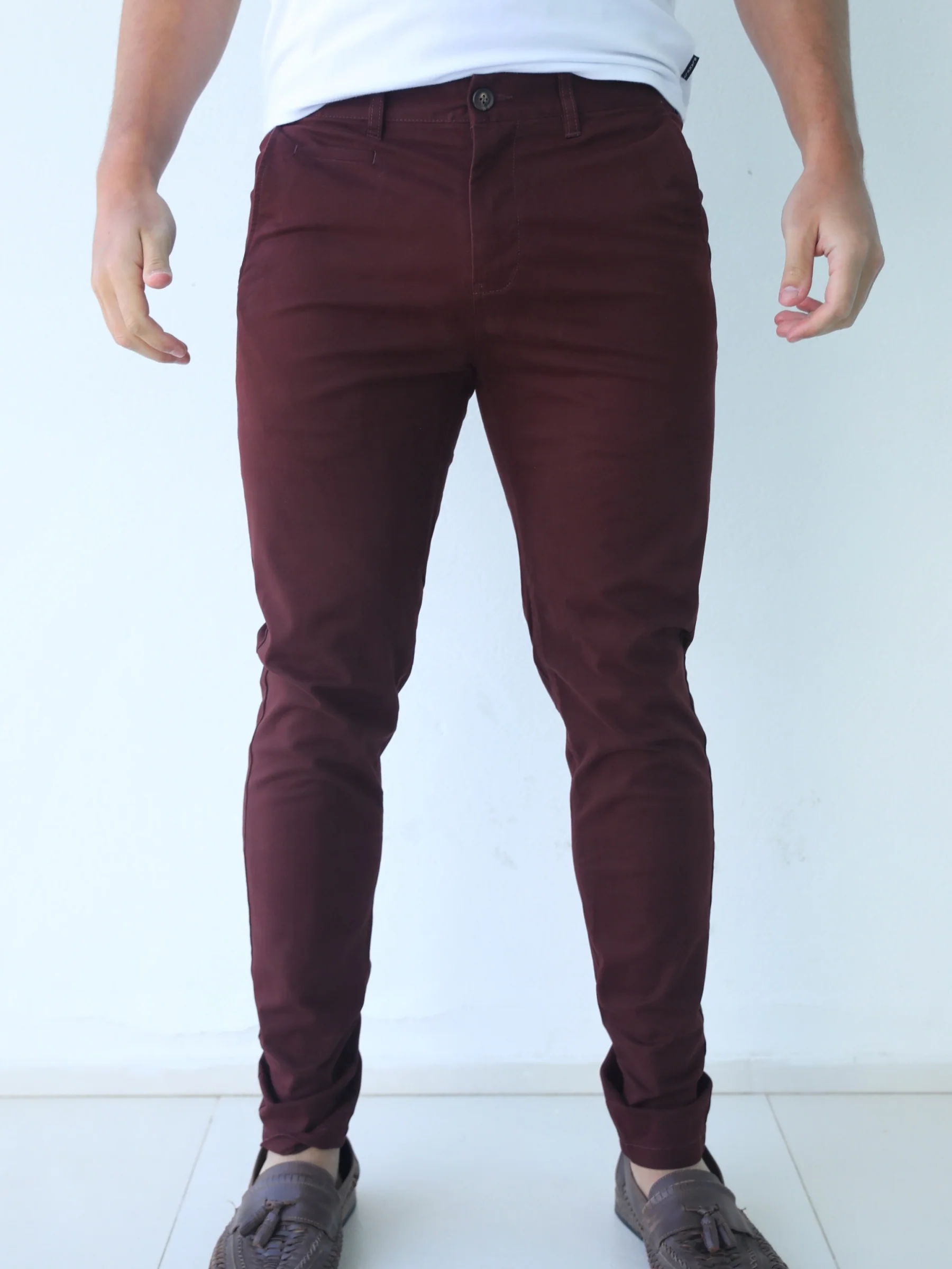 Stretch Chinos - Burgundy - E-Cigarette Wholesale