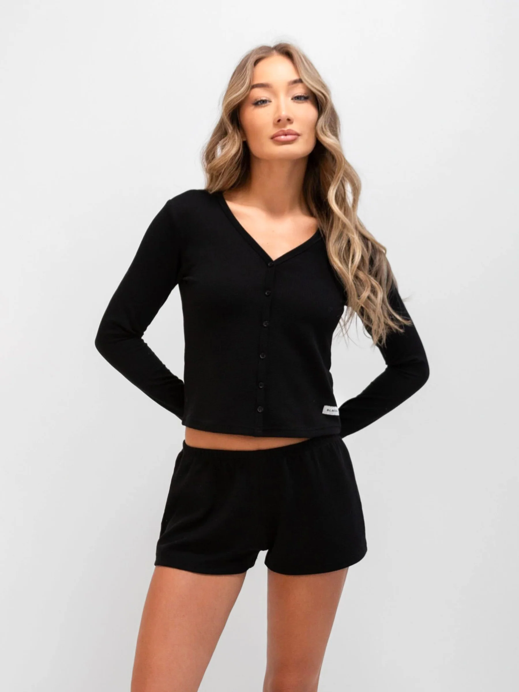 Soft Waffle Cardigan - Black - E-Cigarette Wholesale
