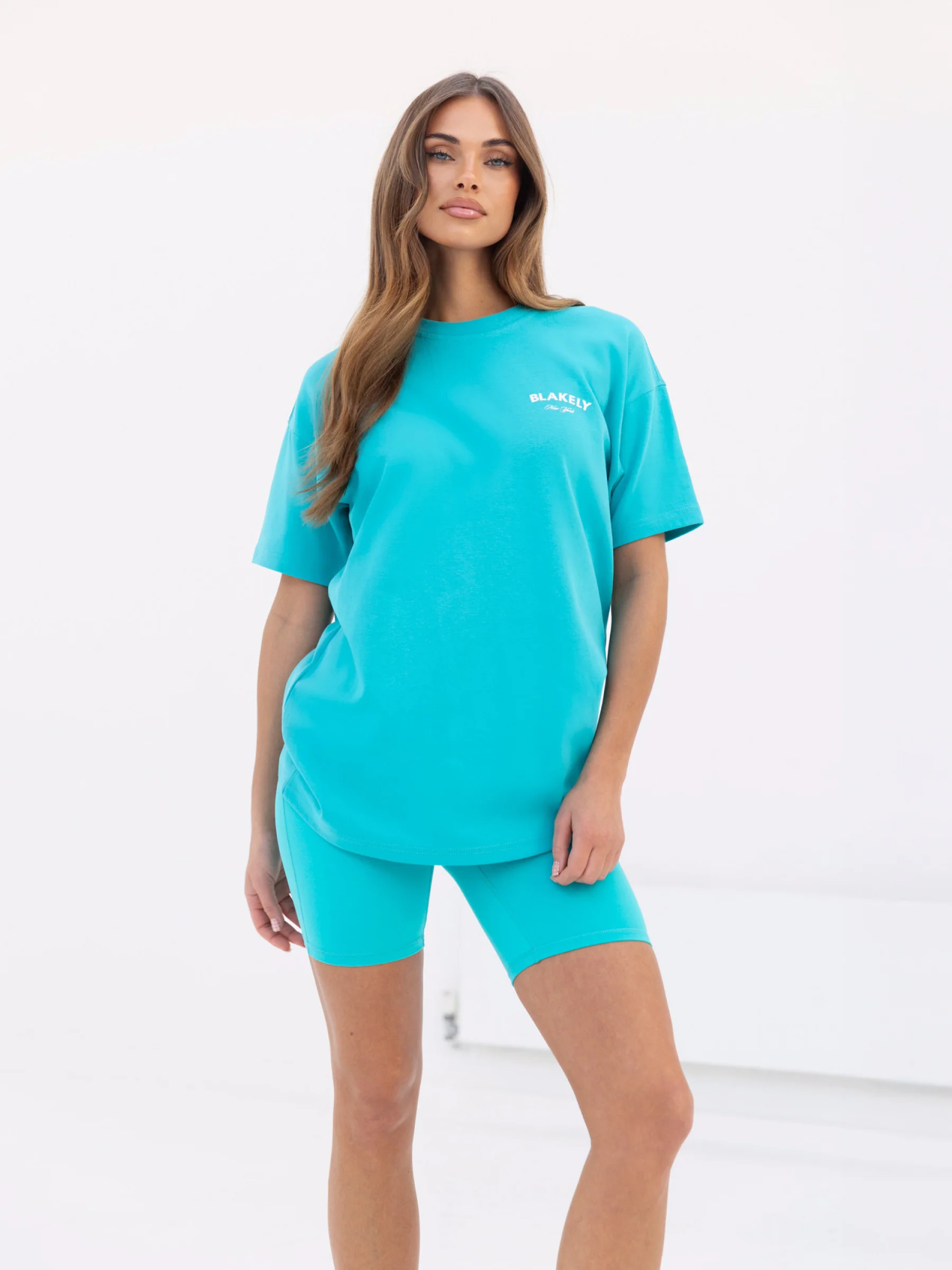 NY Crest Oversized T-Shirt - Aqua - E-Cigarette Wholesale