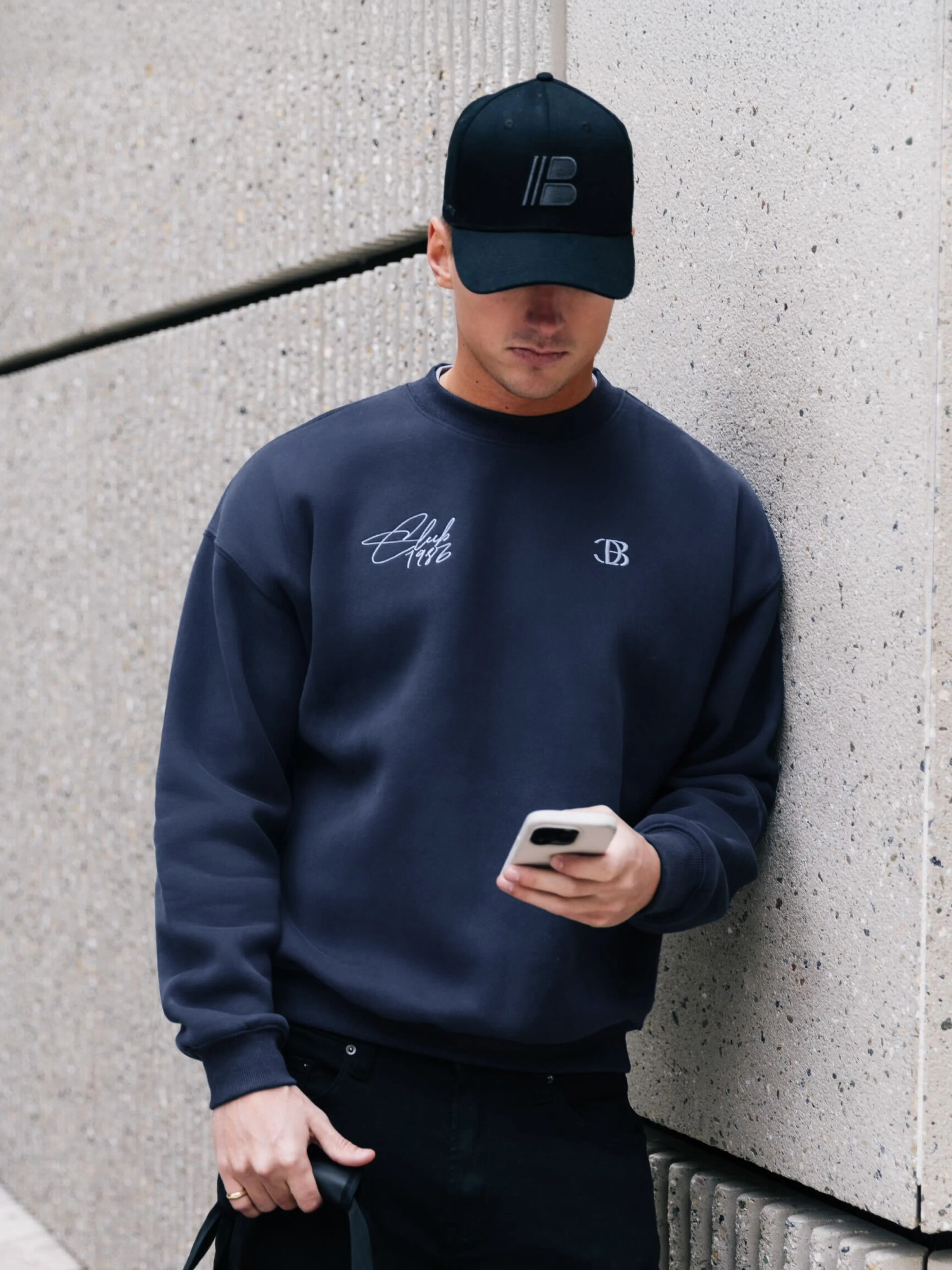 Club Relaxed Jumper - Navy - E-Cigarette Wholesale