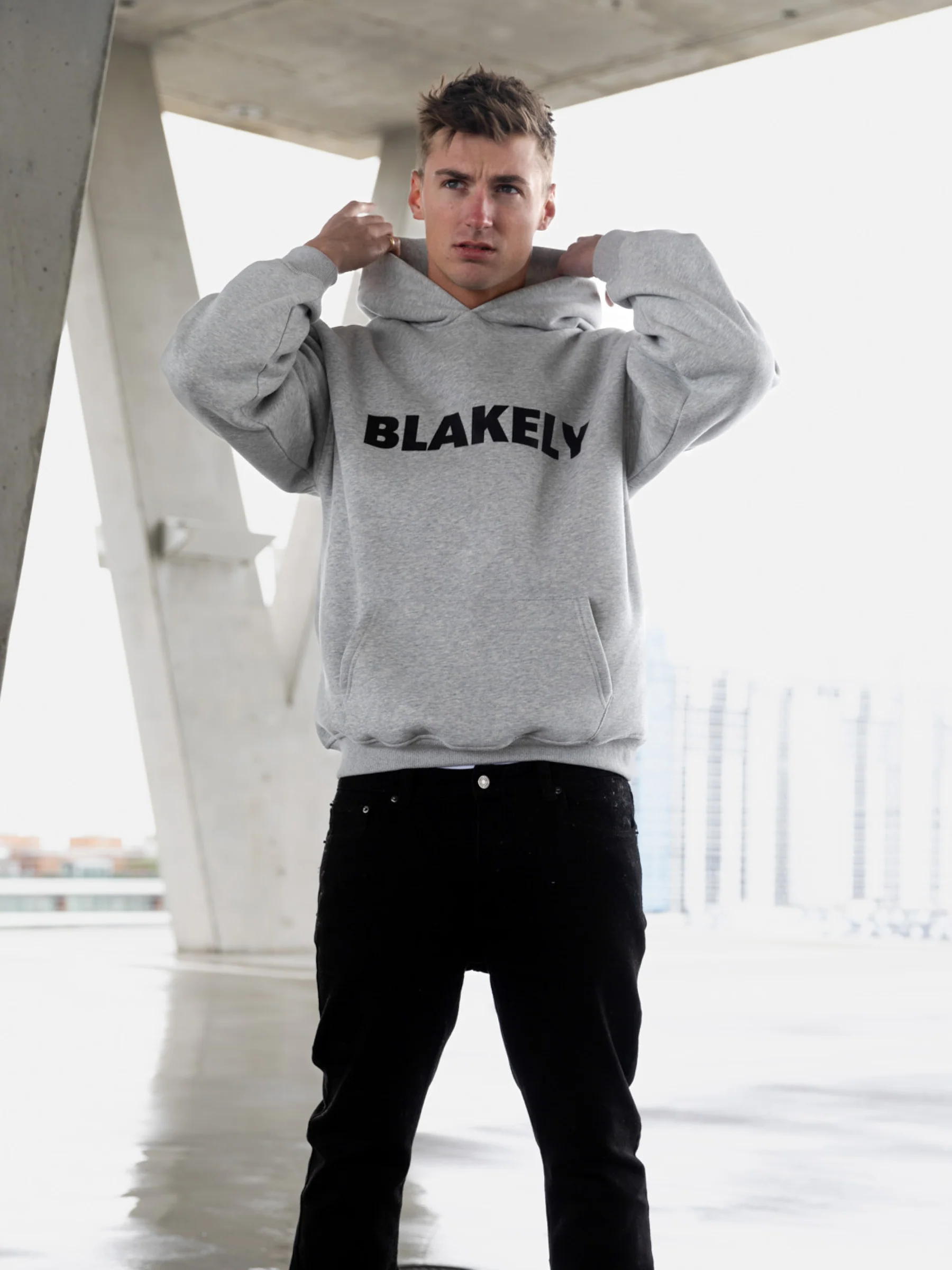 Studio Relaxed Hoodie - Marl Grey - E-Cigarette Wholesale