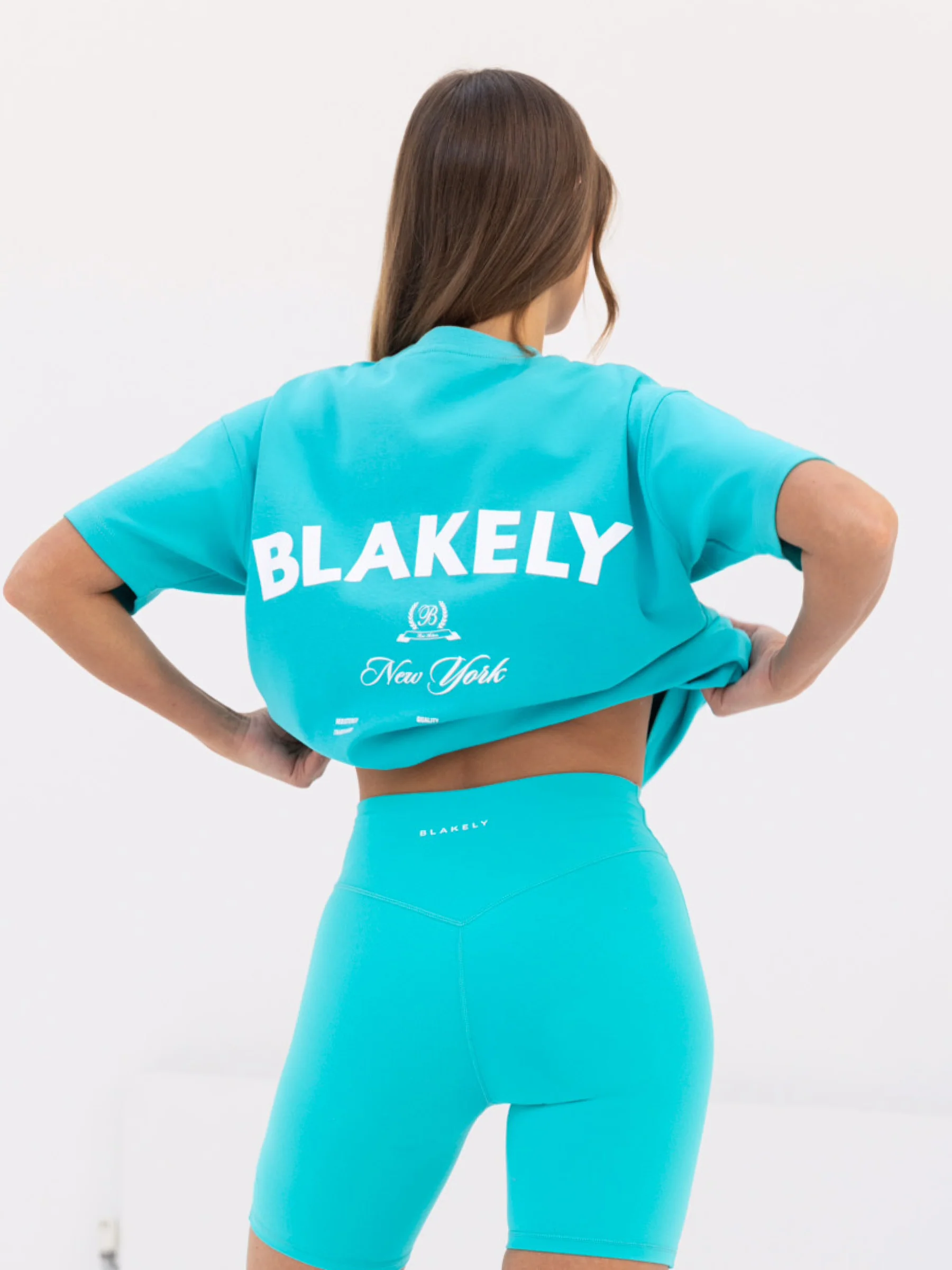 NY Crest Oversized T-Shirt - Aqua - E-Cigarette Wholesale