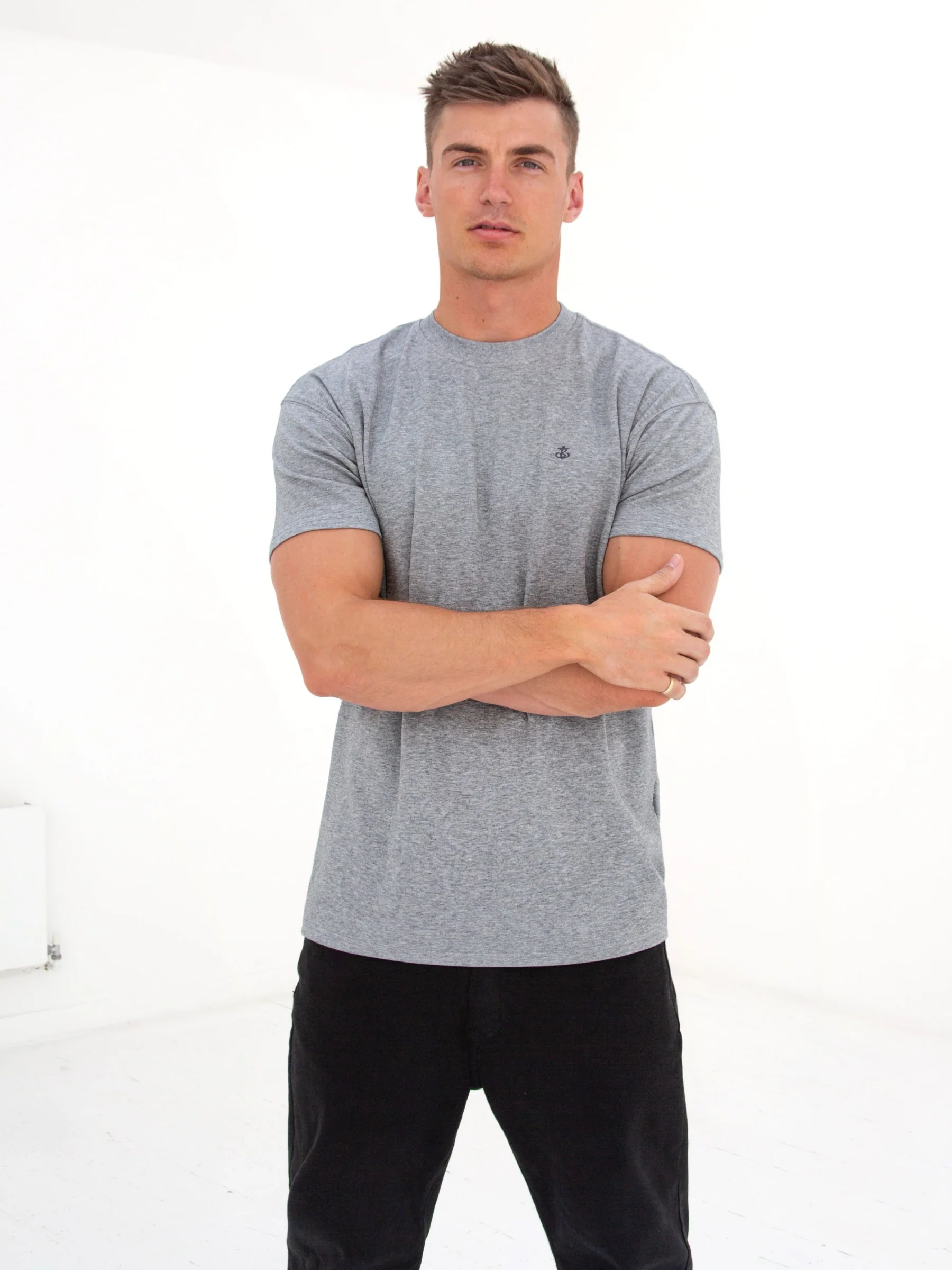 Anchor Relaxed T-Shirt - Marl Grey - E-Cigarette Wholesale