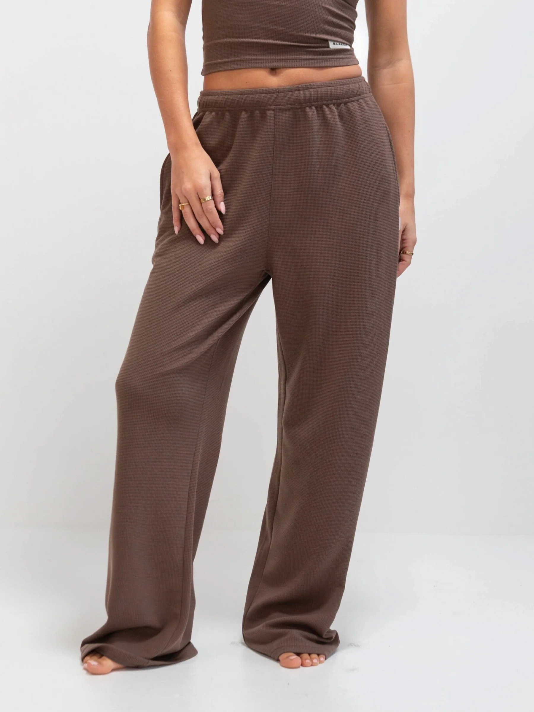 Soft Waffle Trousers - Brown - E-Cigarette Wholesale