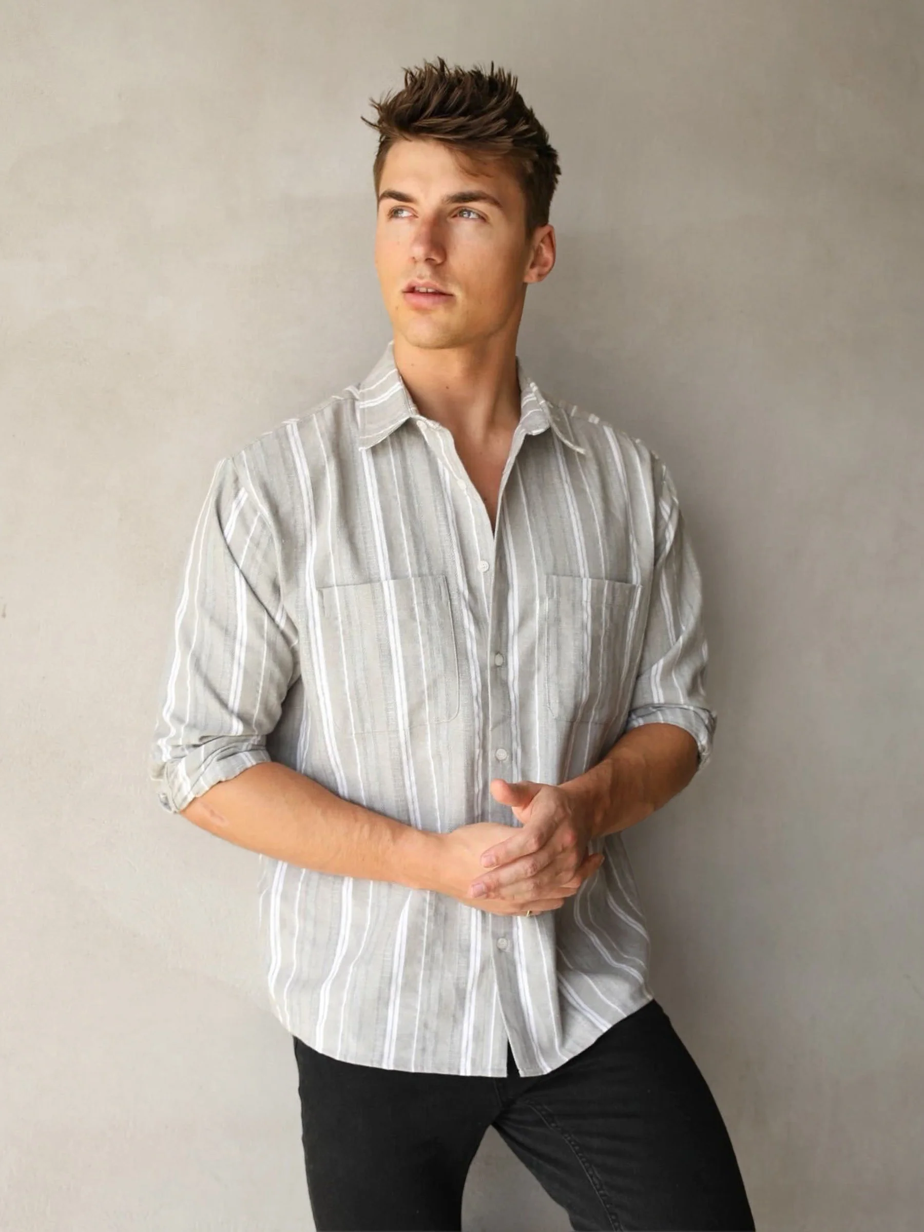 Rialto Stripe Shirt - Grey - E-Cigarette Wholesale