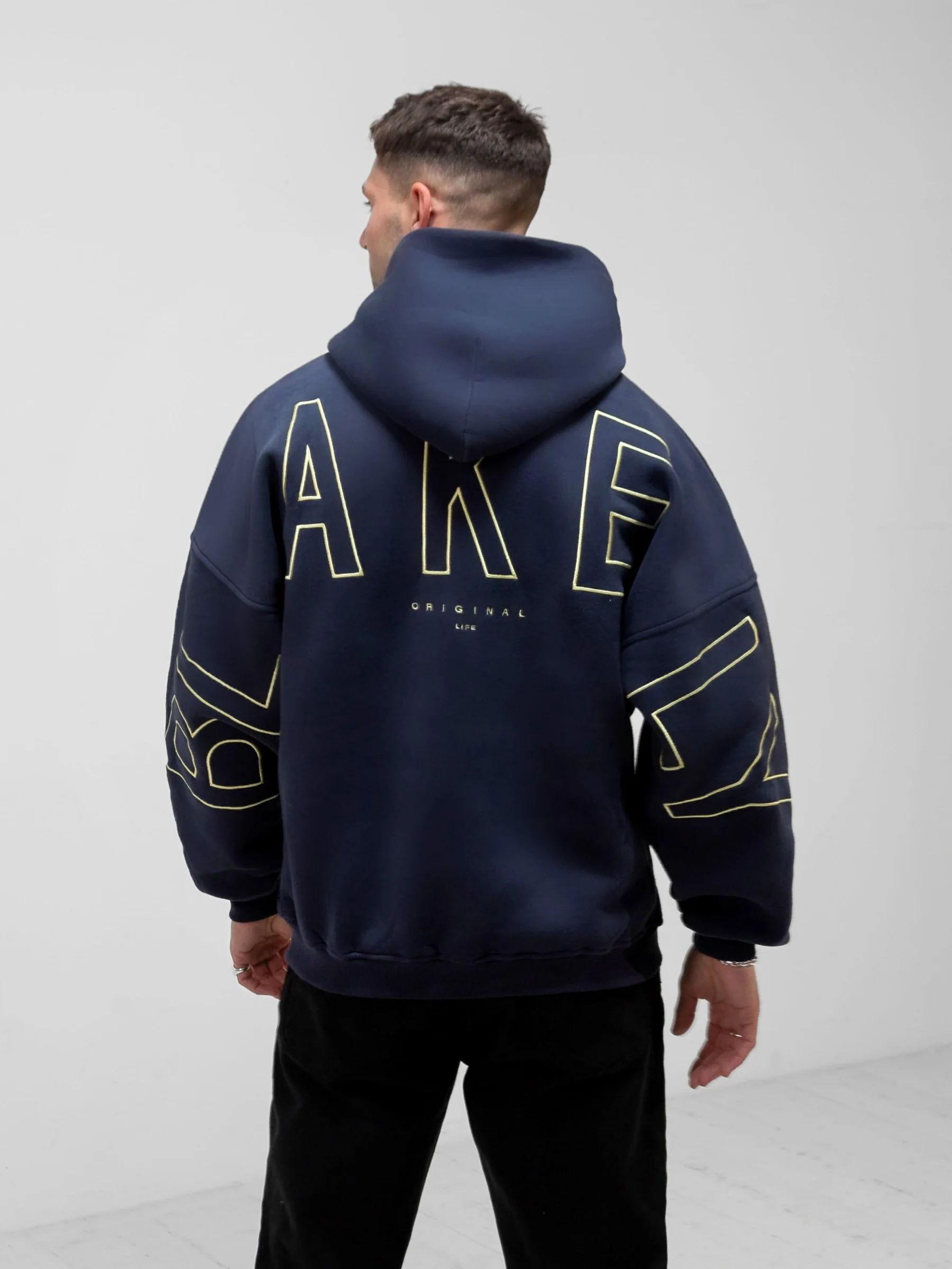 Embroidered Idris Oversized Hoodie - Yellow - E-Cigarette Wholesale