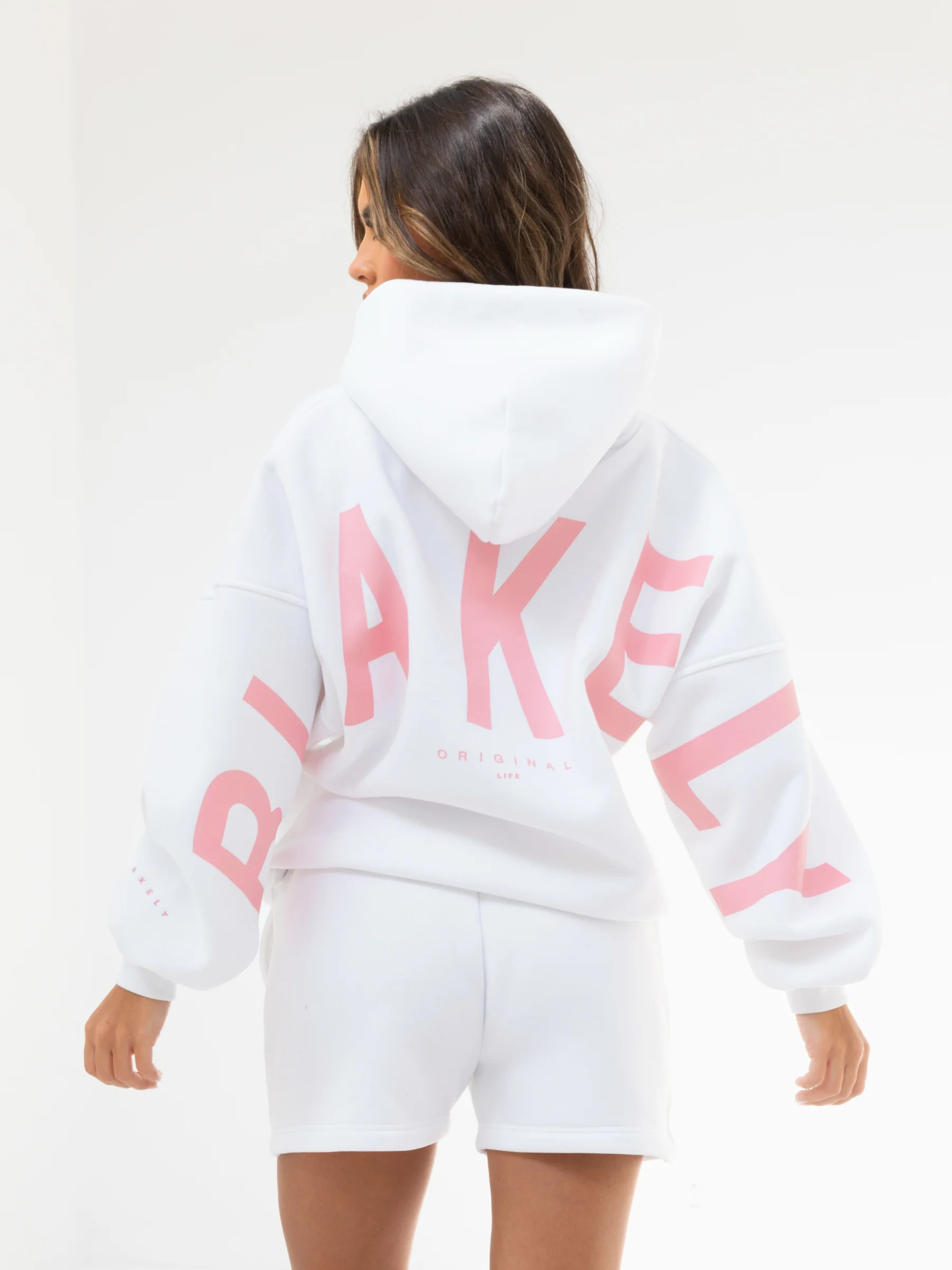 Isabel Oversized Hoodie - White & Pink - E-Cigarette Wholesale