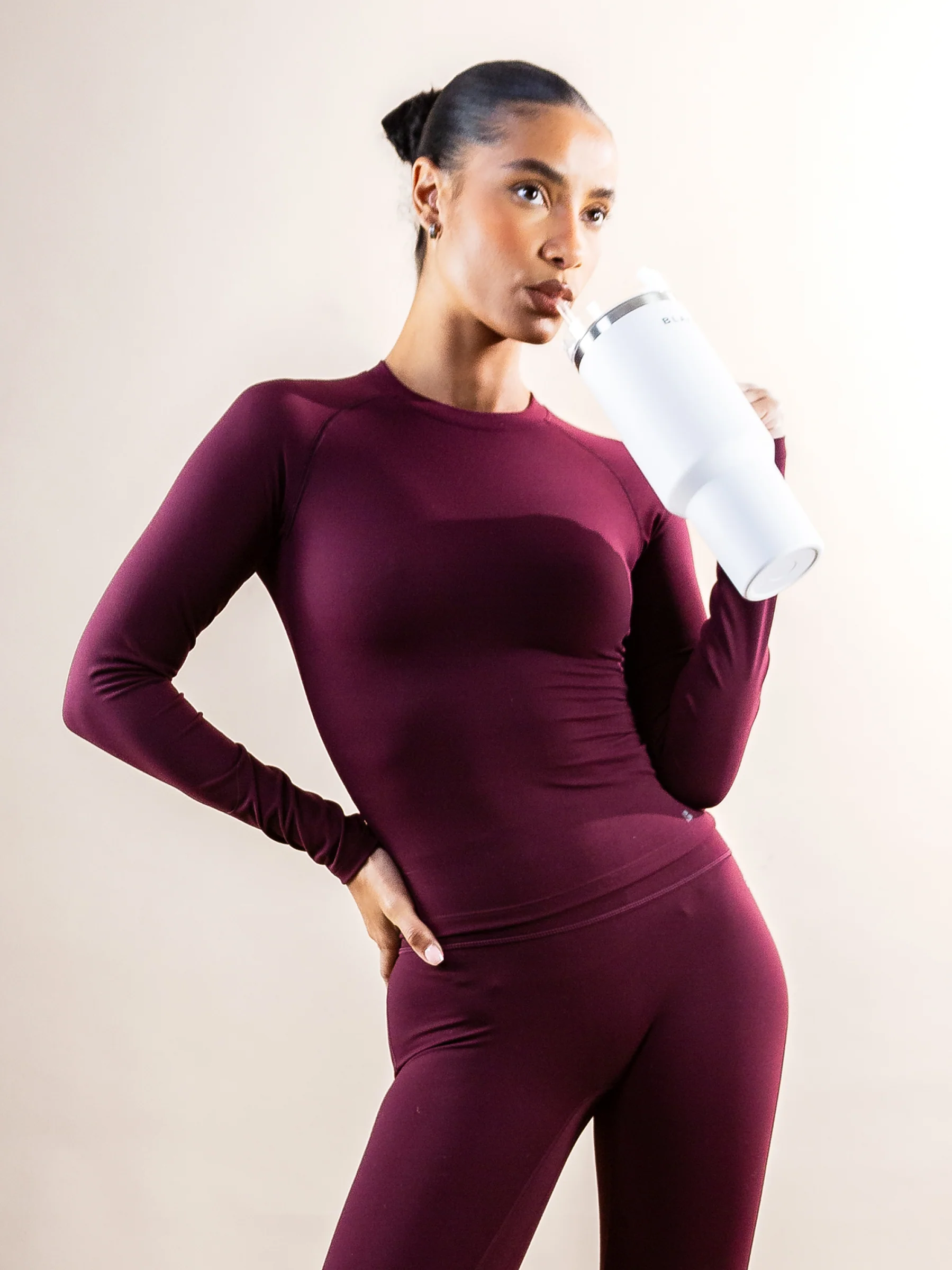 Apex Pro Long Sleeve Top - Deep Burgundy - E-Cigarette Wholesale