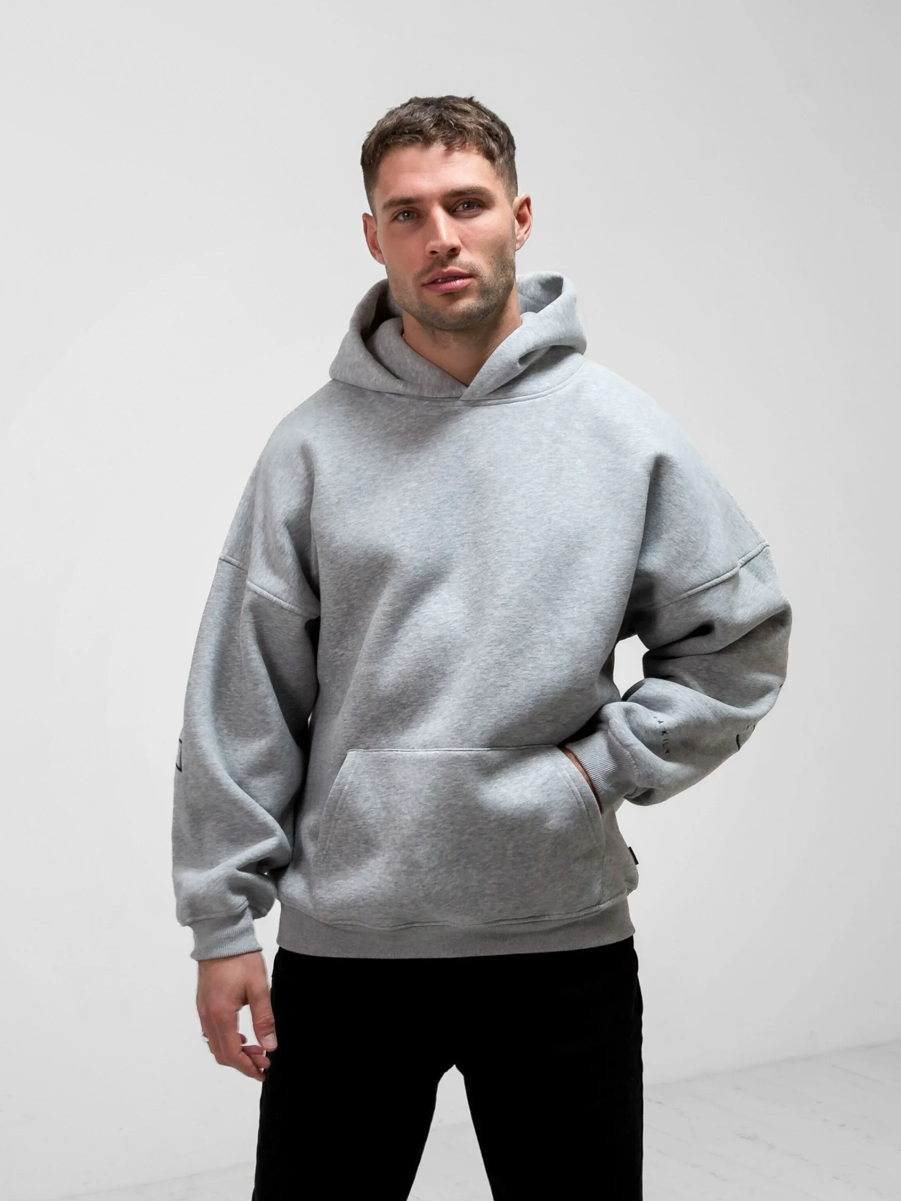 Embroidered Idris Oversized Hoodie - Teal - E-Cigarette Wholesale
