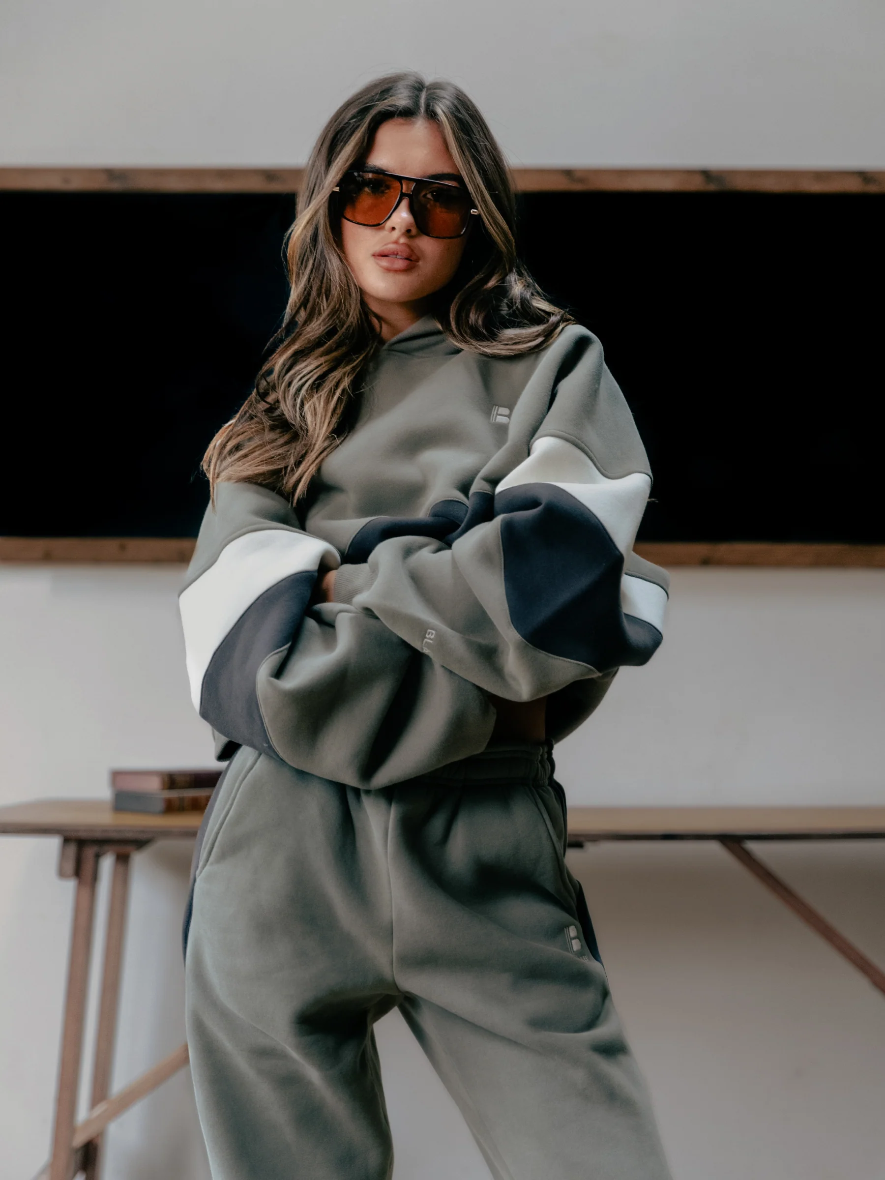 Panel Oversized Hoodie - Safari Green - E-Cigarette Wholesale