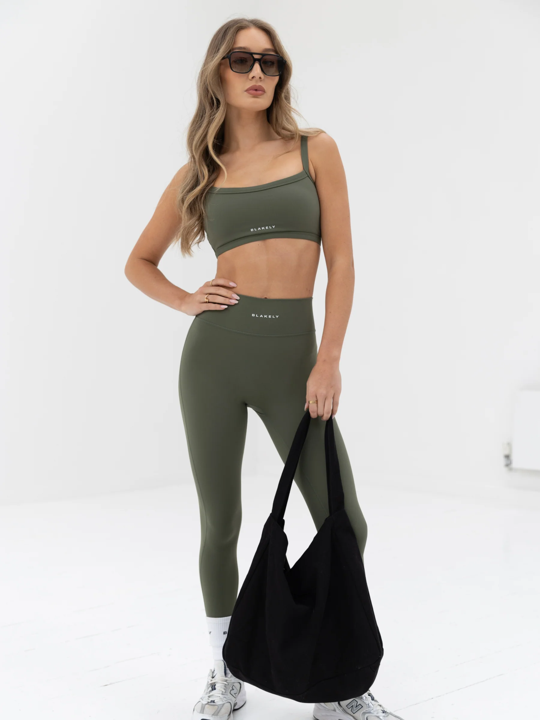Ultimate Sports Bra & Leggings Set - Khaki Green - E-Cigarette Wholesale