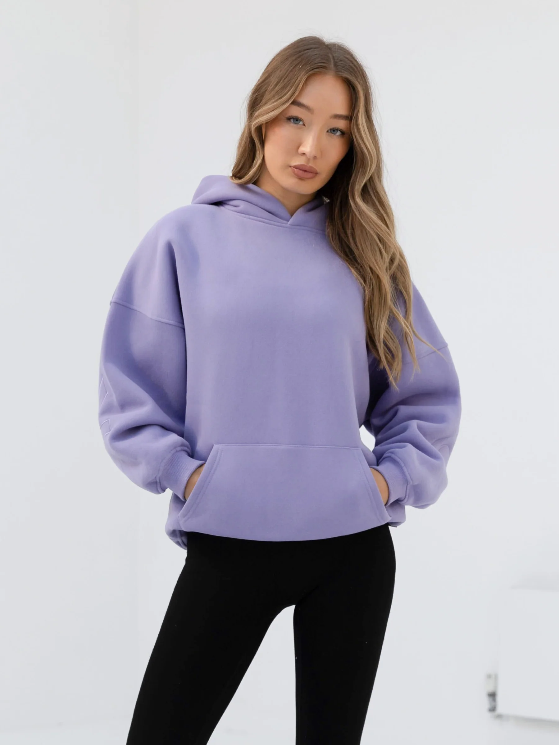 Embroidered Isabel Oversized Hoodie - Lilac - E-Cigarette Wholesale