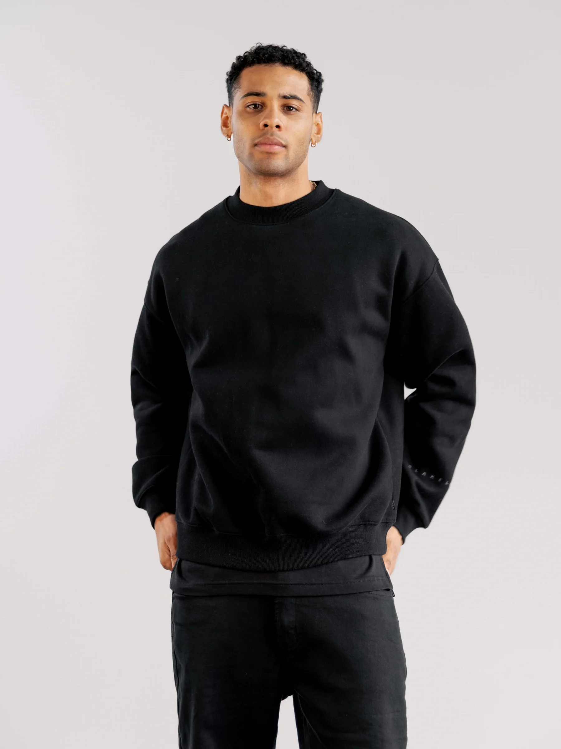 Tonal Idris Oversized Jumper - Black - E-Cigarette Wholesale