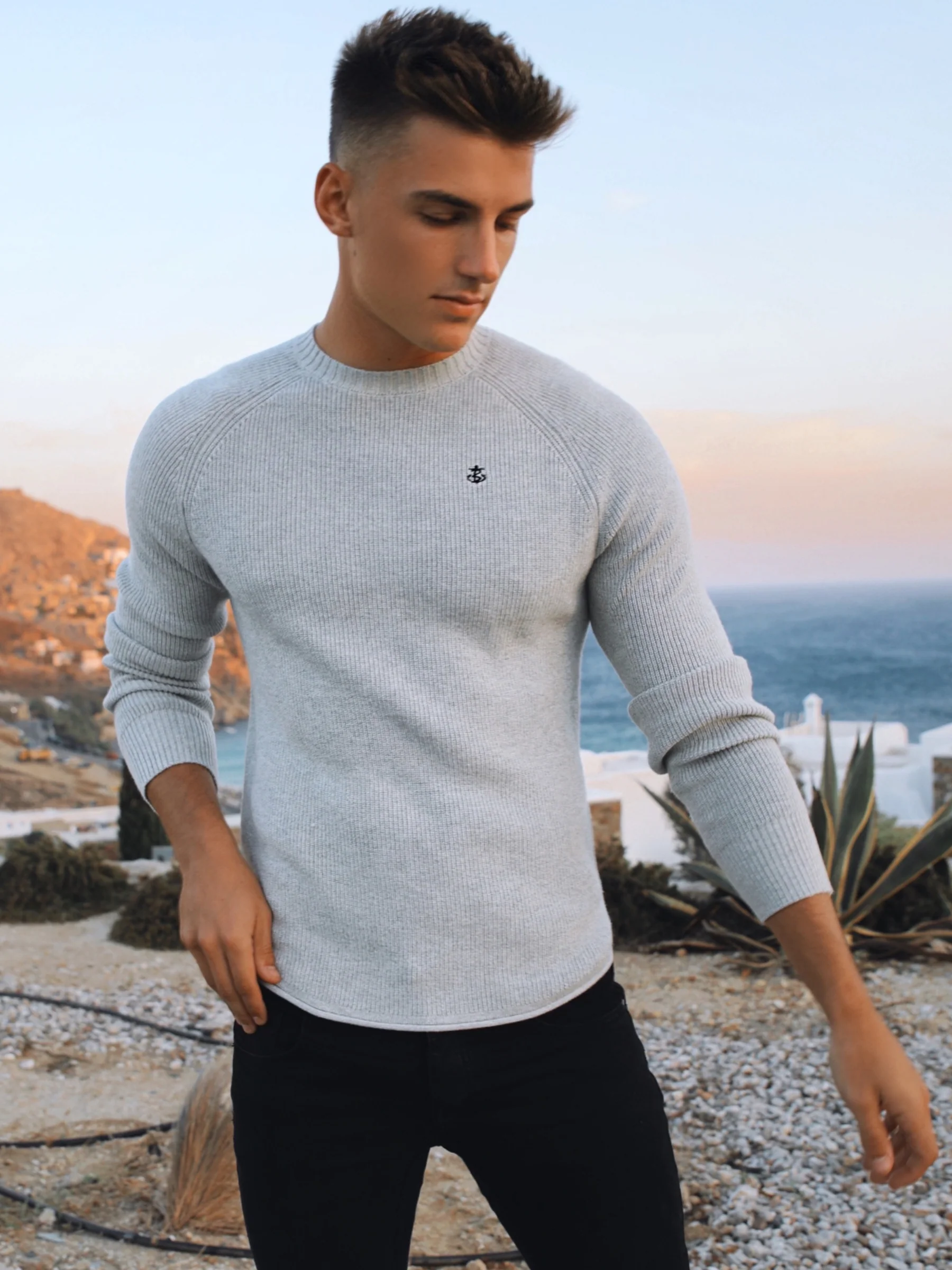 Olton Knit Jumper - Marl White - E-Cigarette Wholesale