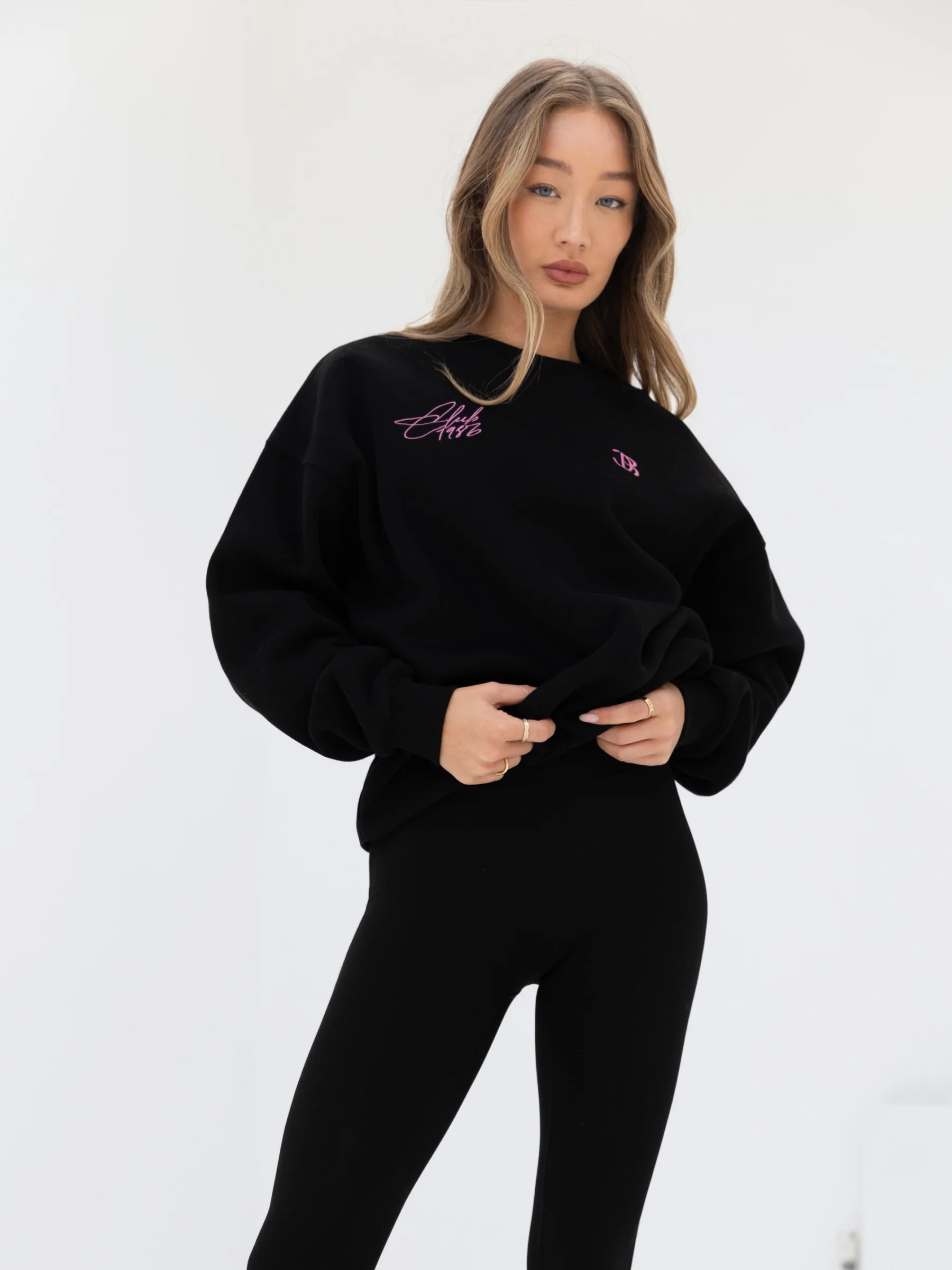 Club Oversized Jumper - Black & Pink - E-Cigarette Wholesale