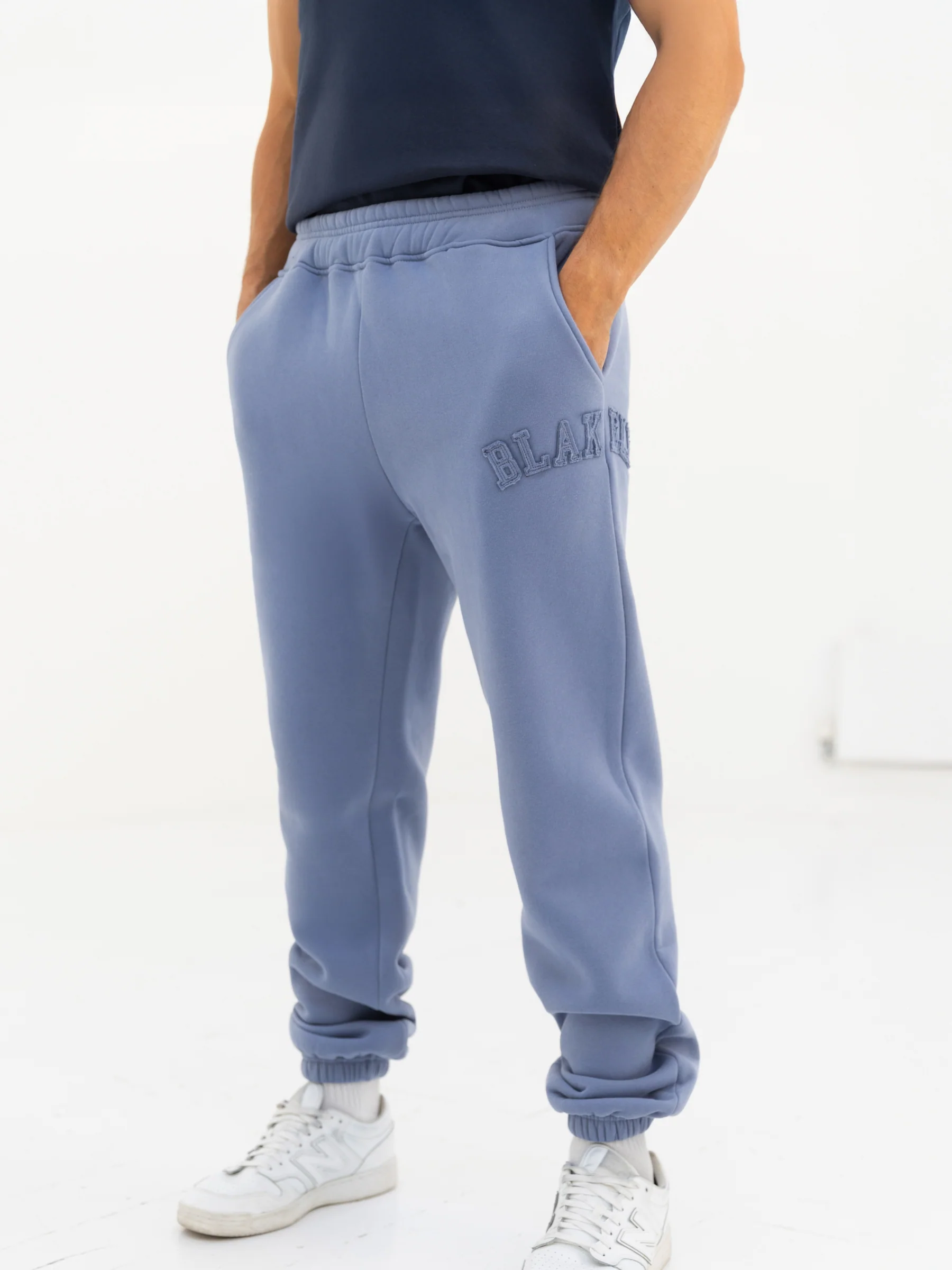 Tonal Varsity Relaxed Sweatpants - Granite Blue - E-Cigarette Wholesale