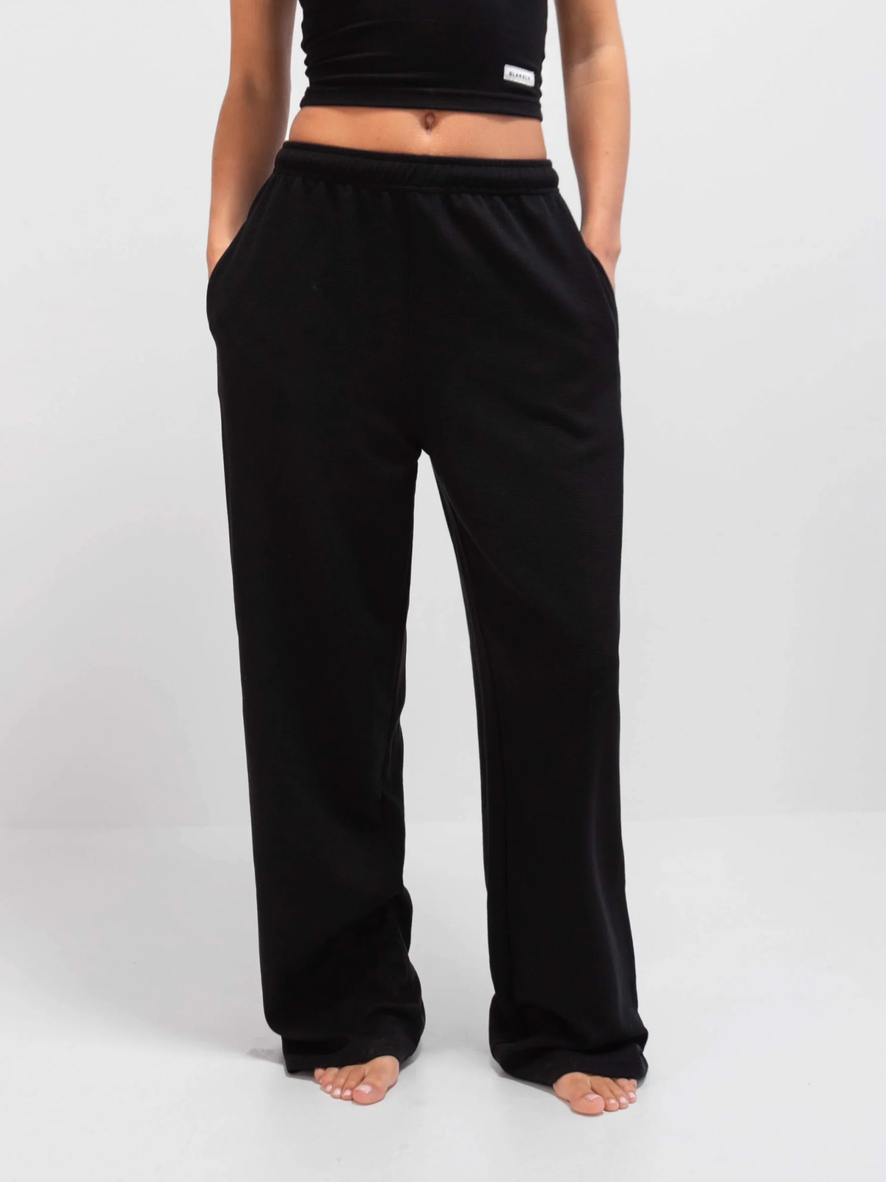 Soft Waffle Trousers - Black - E-Cigarette Wholesale