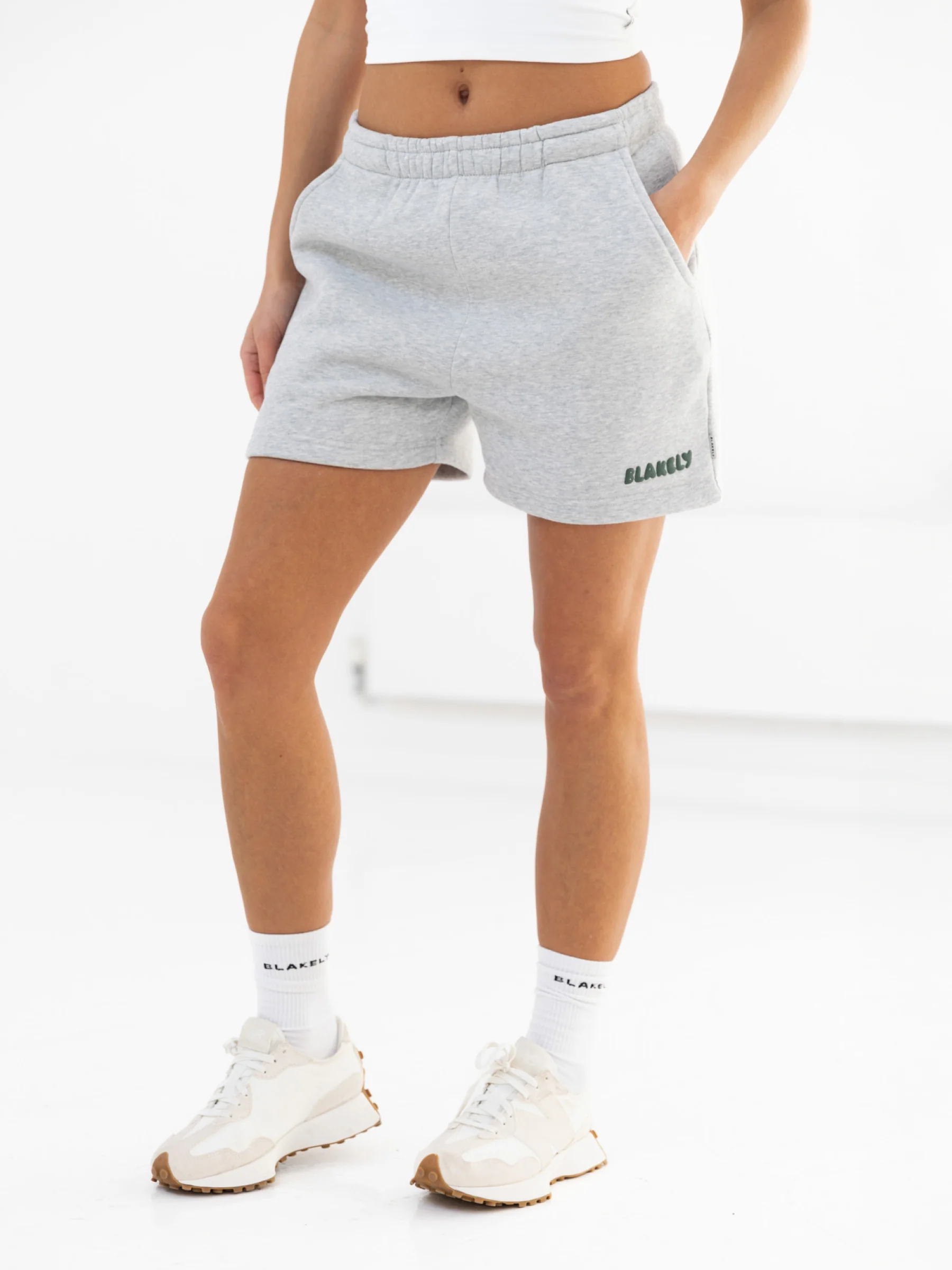 Cloud Print Jogger Shorts - Marl Grey - E-Cigarette Wholesale