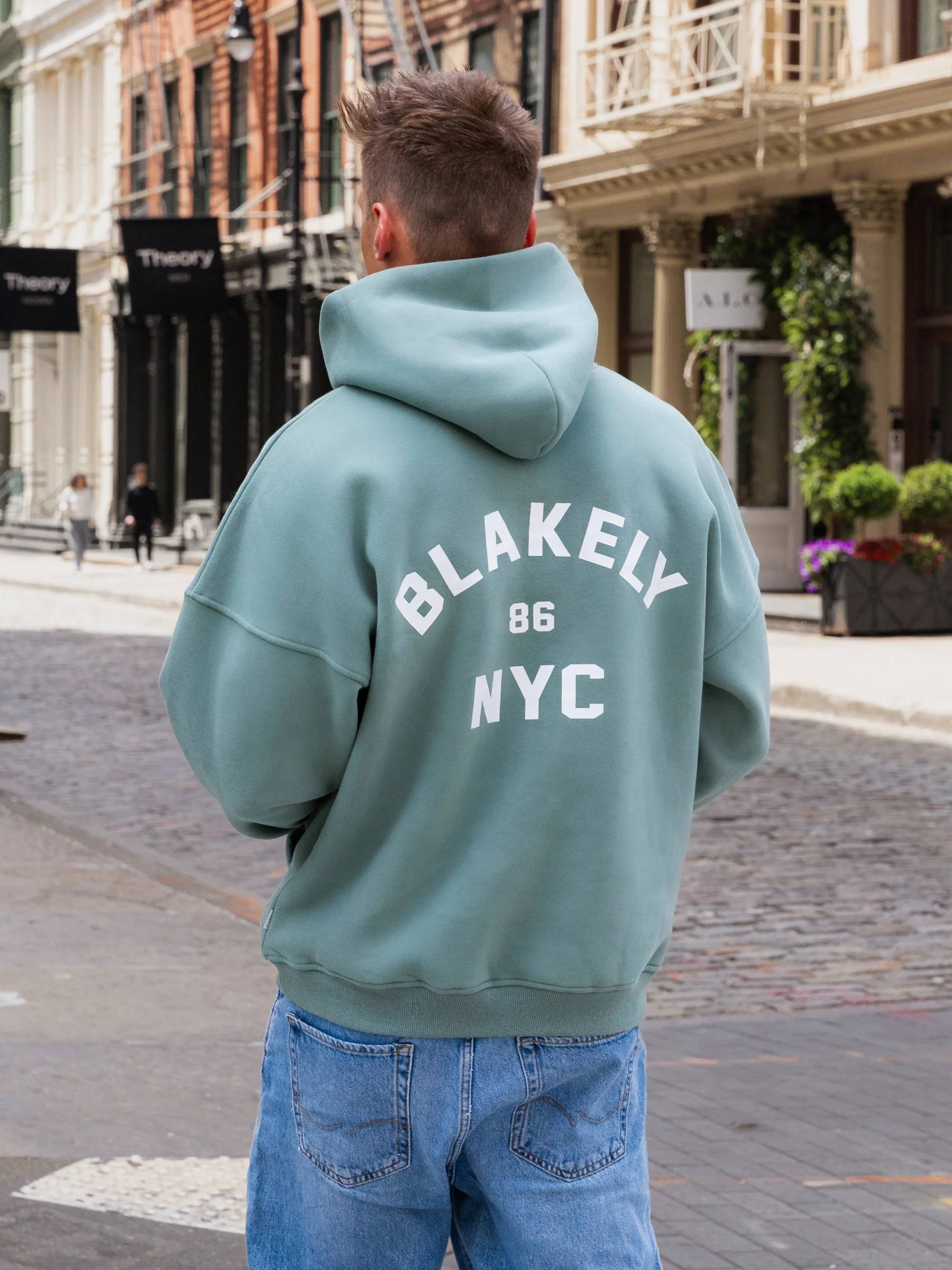 NYC Relaxed Hoodie - Sage Green - E-Cigarette Wholesale