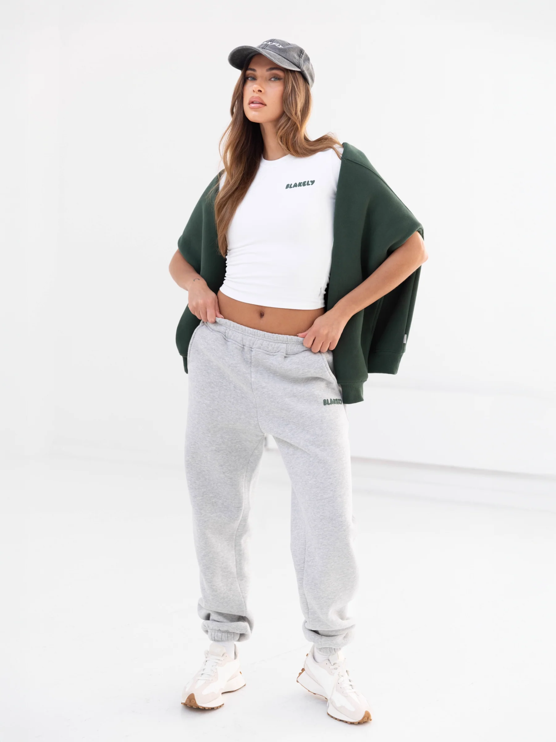 Cloud Print Baby Tee - White & Forest Green - E-Cigarette Wholesale