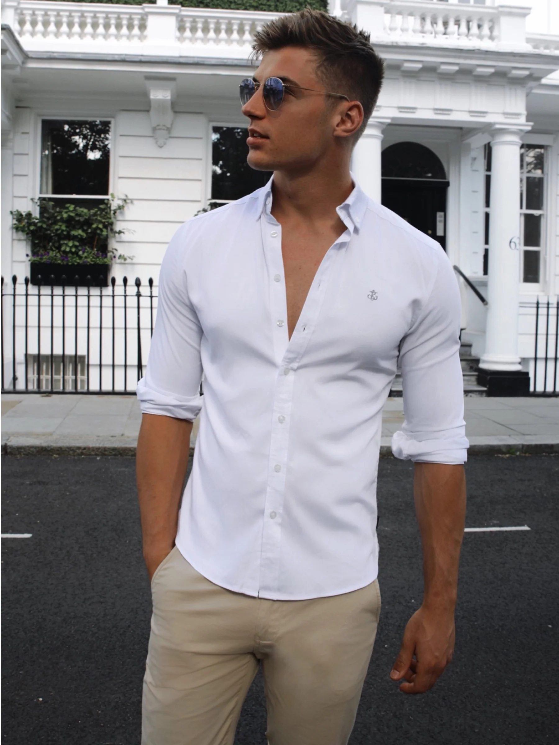 Aylsham Fitted Stretch Shirt - White - E-Cigarette Wholesale