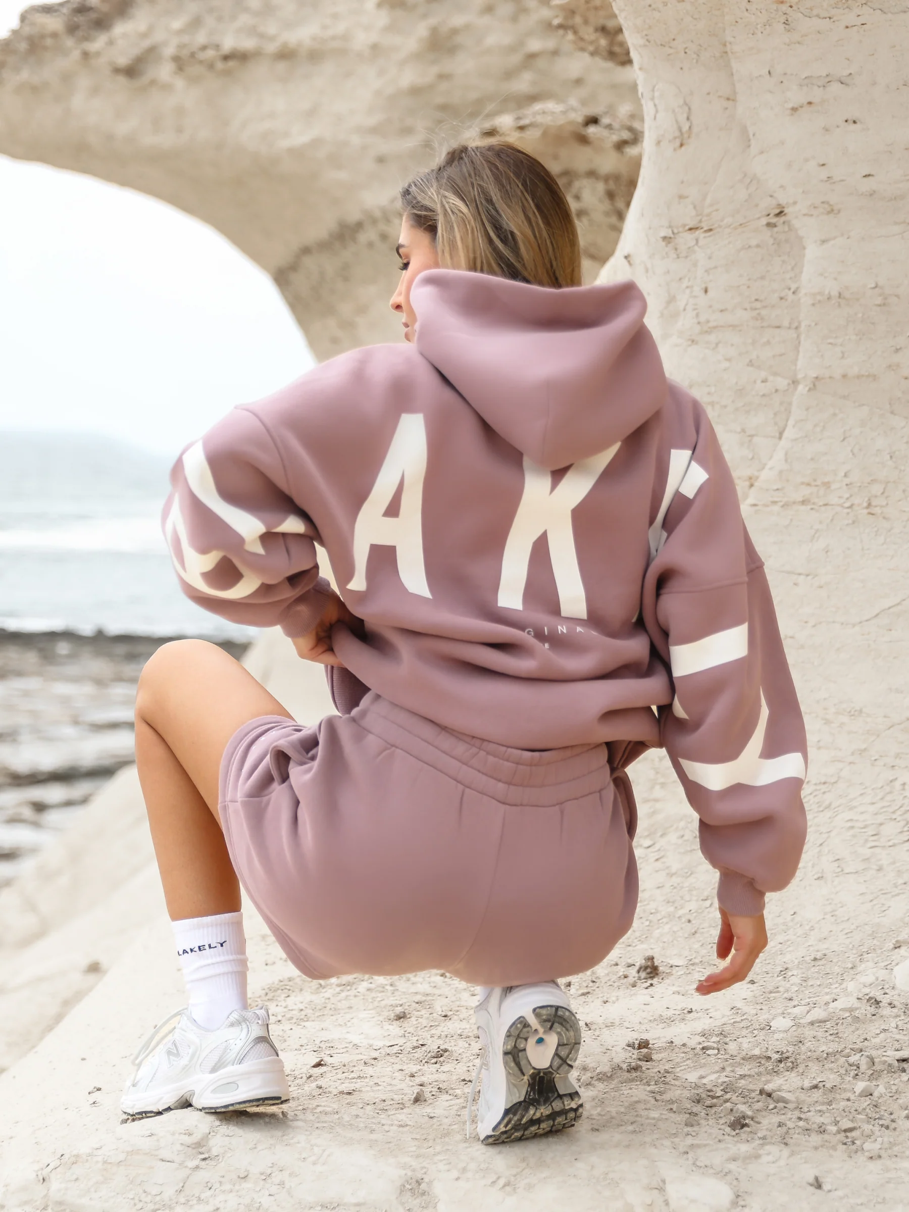 Isabel Hoodie & Jogger Shorts Set - Dusty Pink - E-Cigarette Wholesale