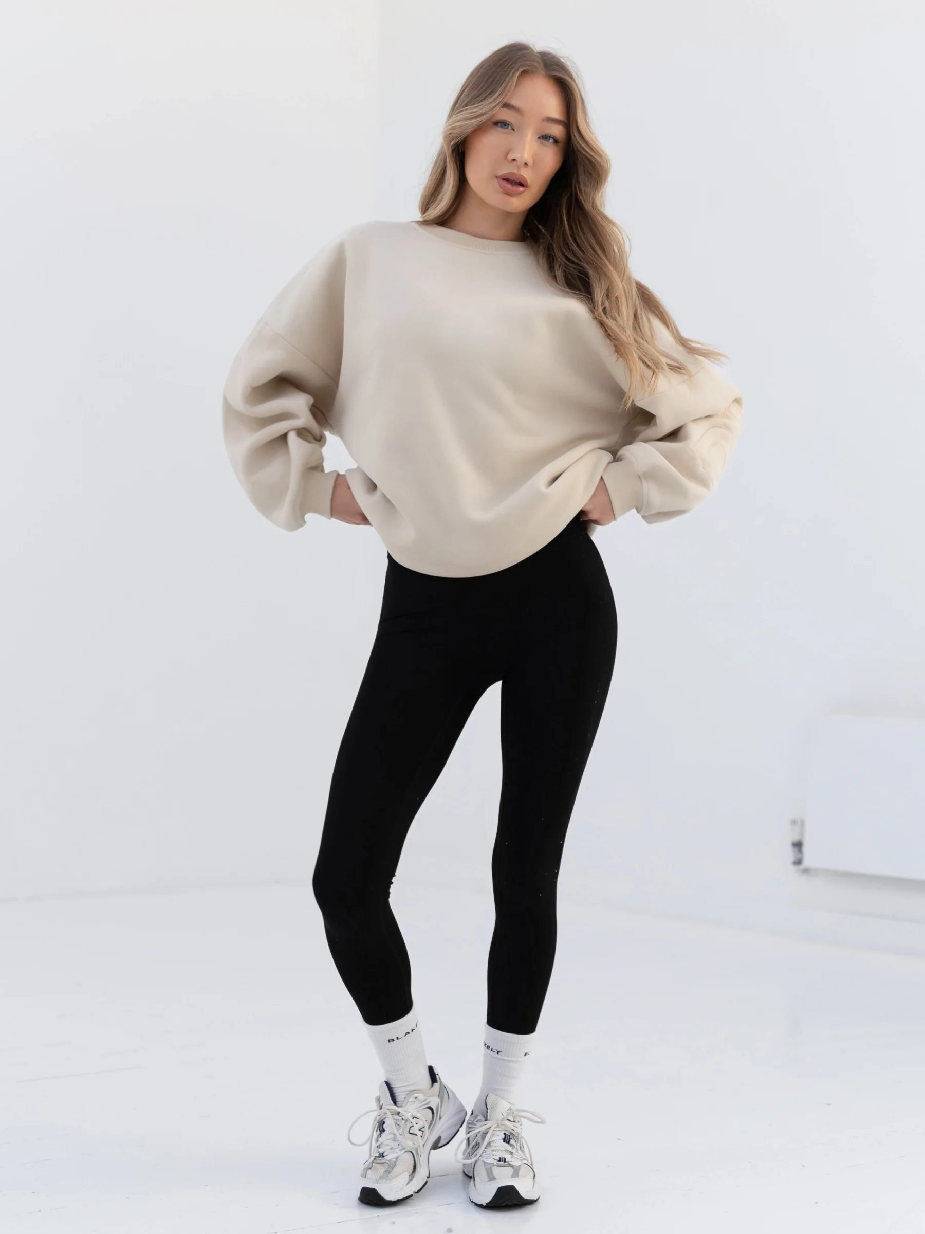 Embroidered Isabel Oversized Jumper - Bone - E-Cigarette Wholesale